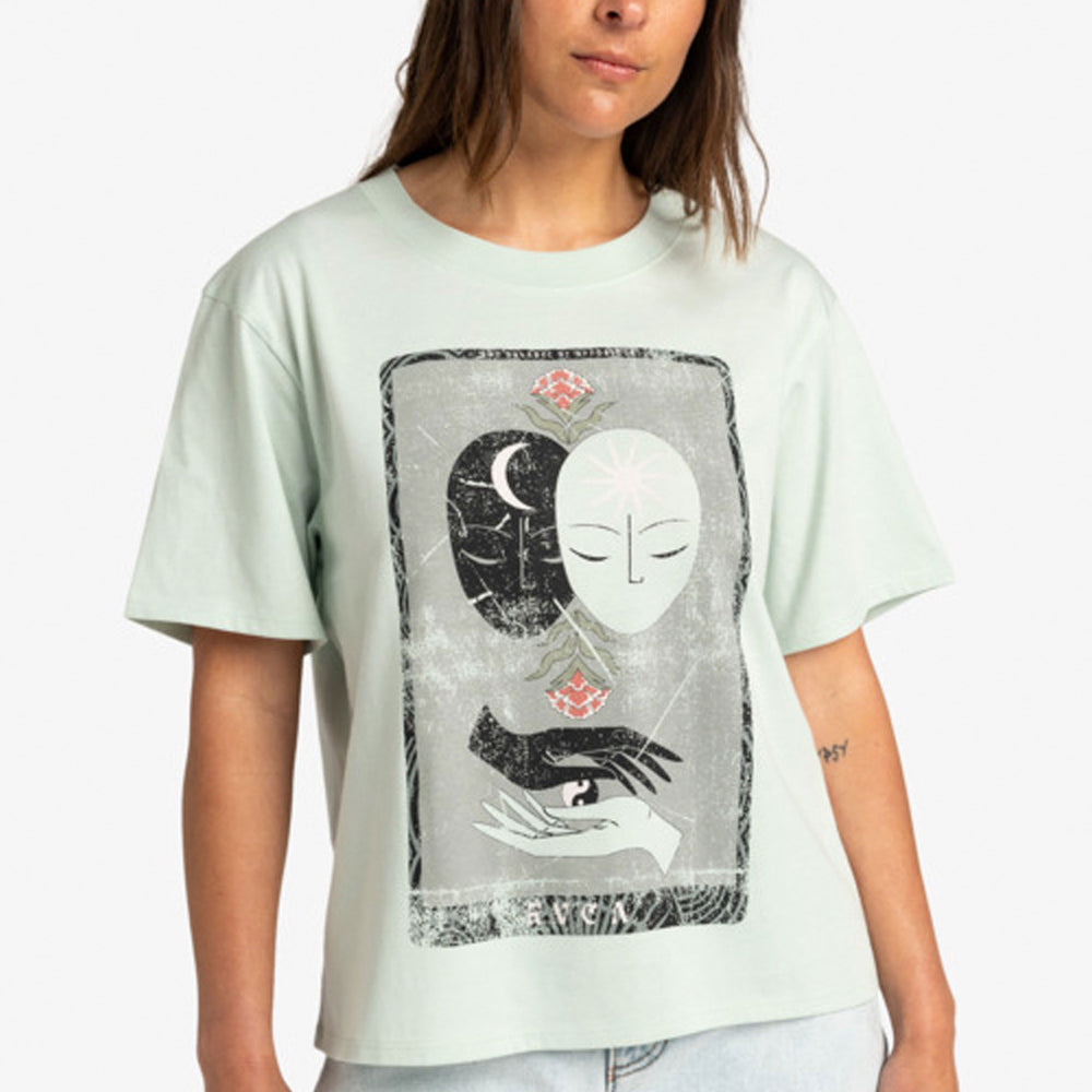 Pukas-Surf-Shop-Woman-Tee-Rvca-Moon-And-Stars-green