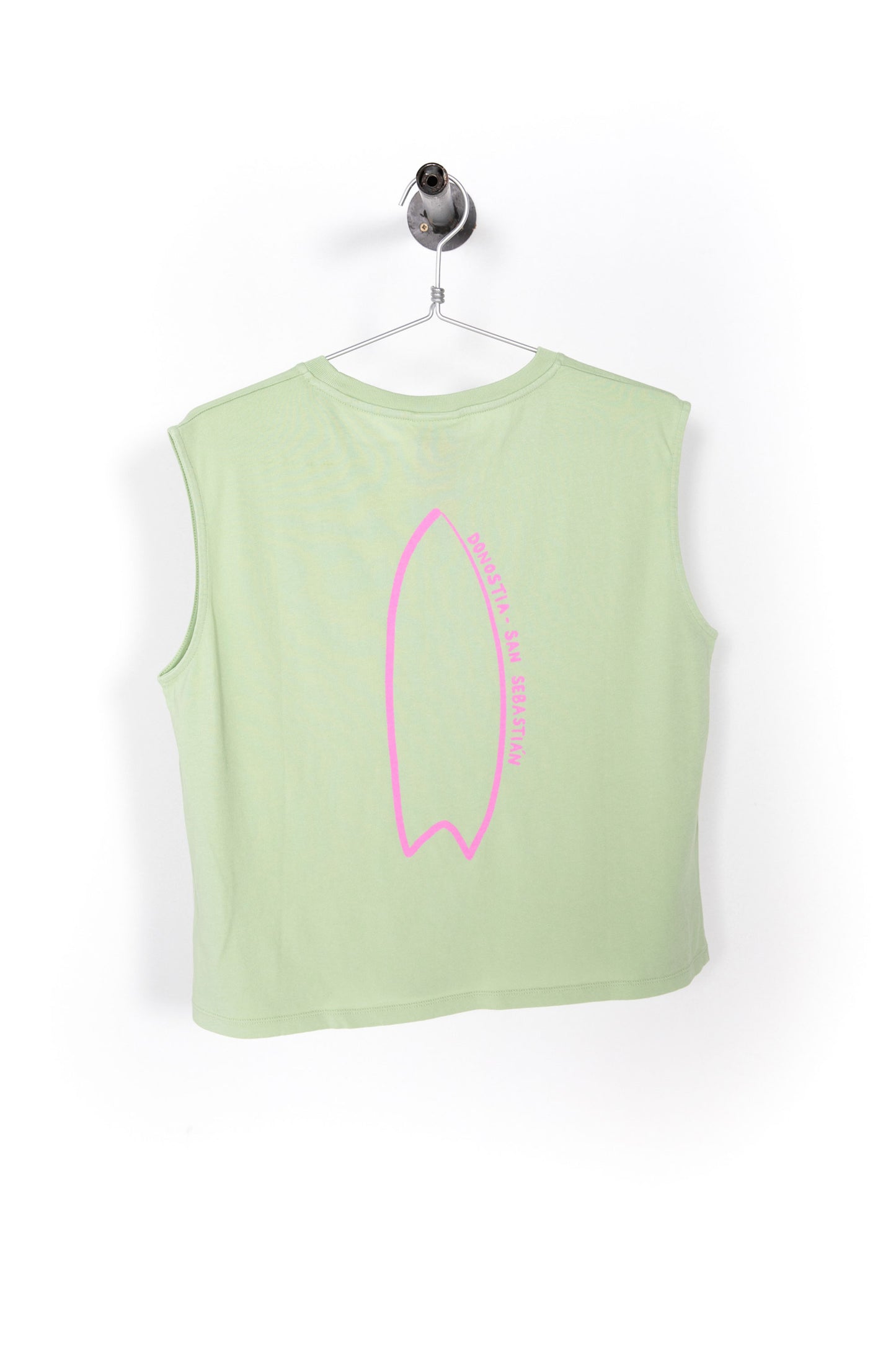 Pukas Surf Shop Woman Tee Surfing The Basque Country Wasabi