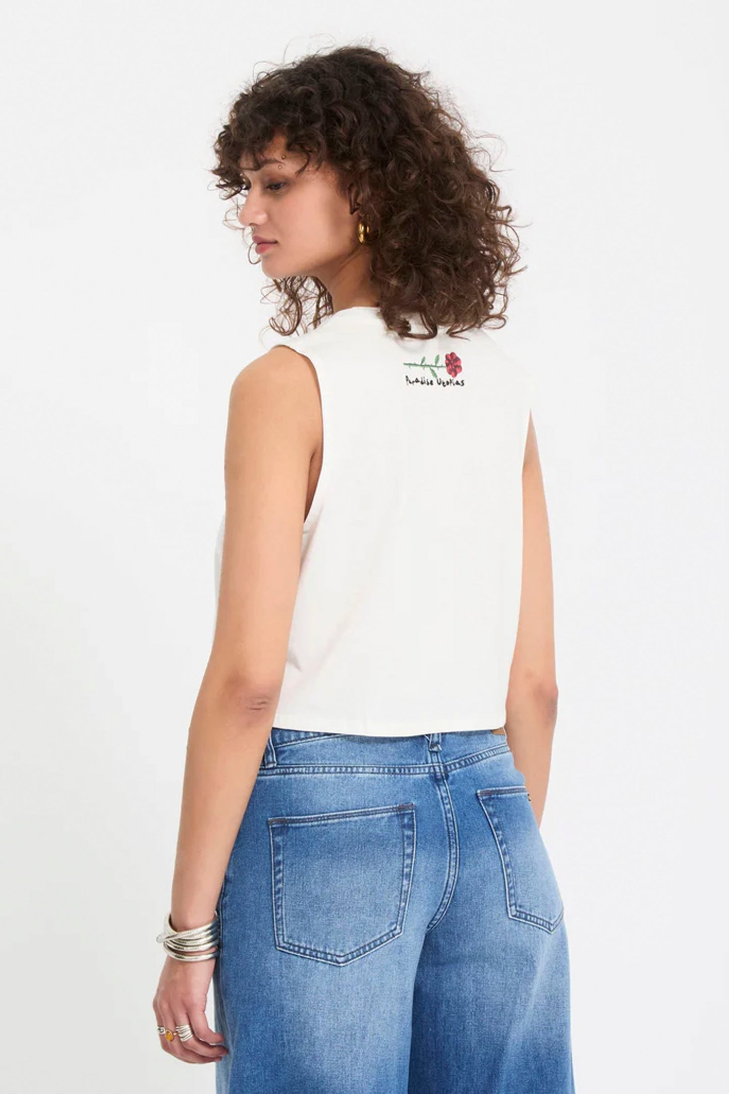 Volcom FA Mickey Mason Tank Tee Off White – women's relaxed-fit skate tank tee at Pukas Surf Shop