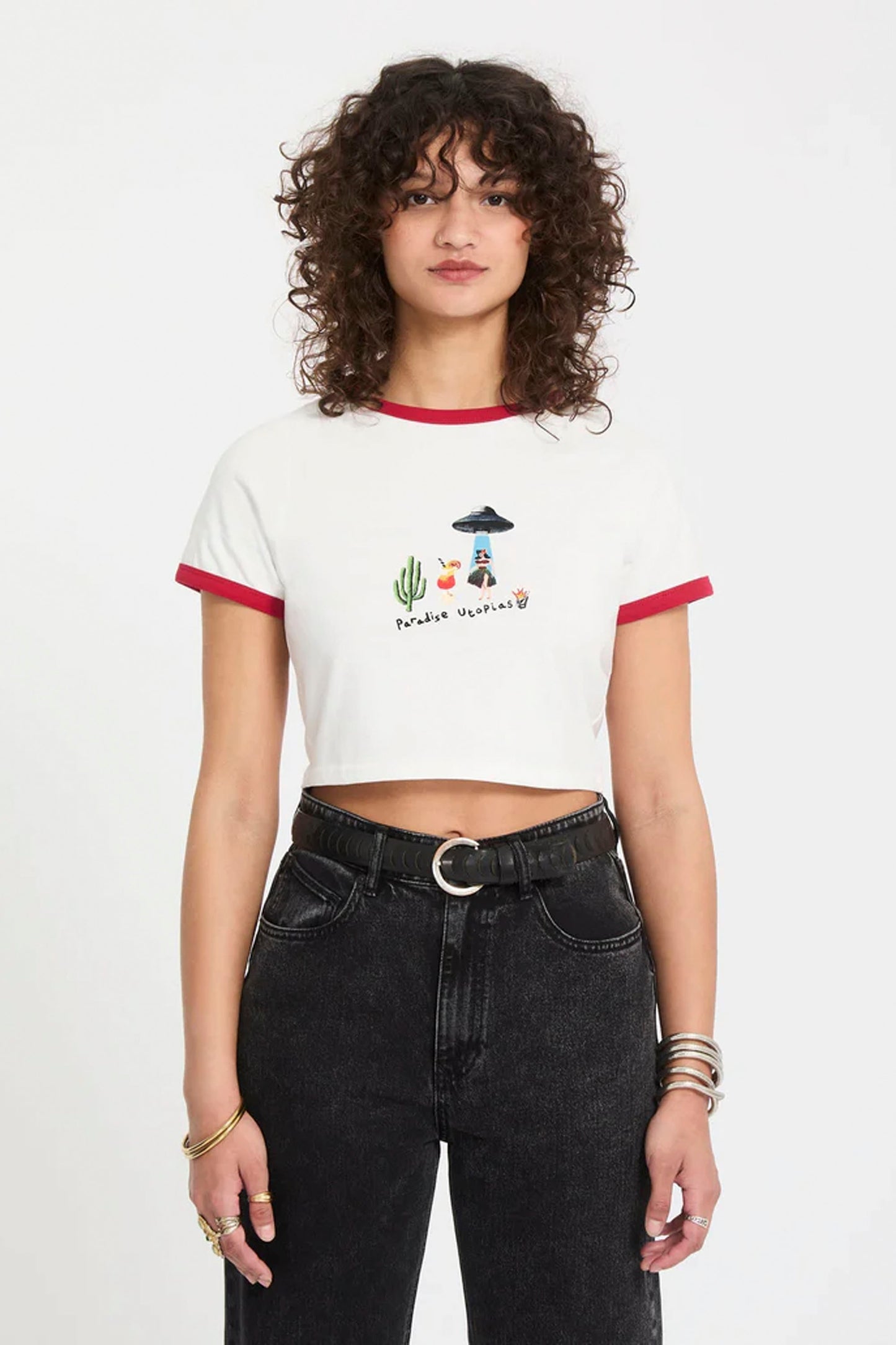 Volcom FA Mickey Mason Tee Off White – women's relaxed-fit skate t-shirt at Pukas Surf Shop