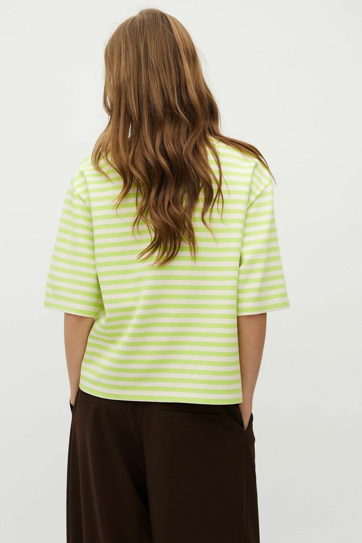 Pukas Surf Shop Woman Tee mbyM Emrys Lime Sugar Stripe