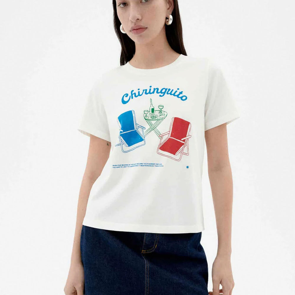 Pukas Surf Shop Woman Thinking Mu Robbie Tee Chiringuito White