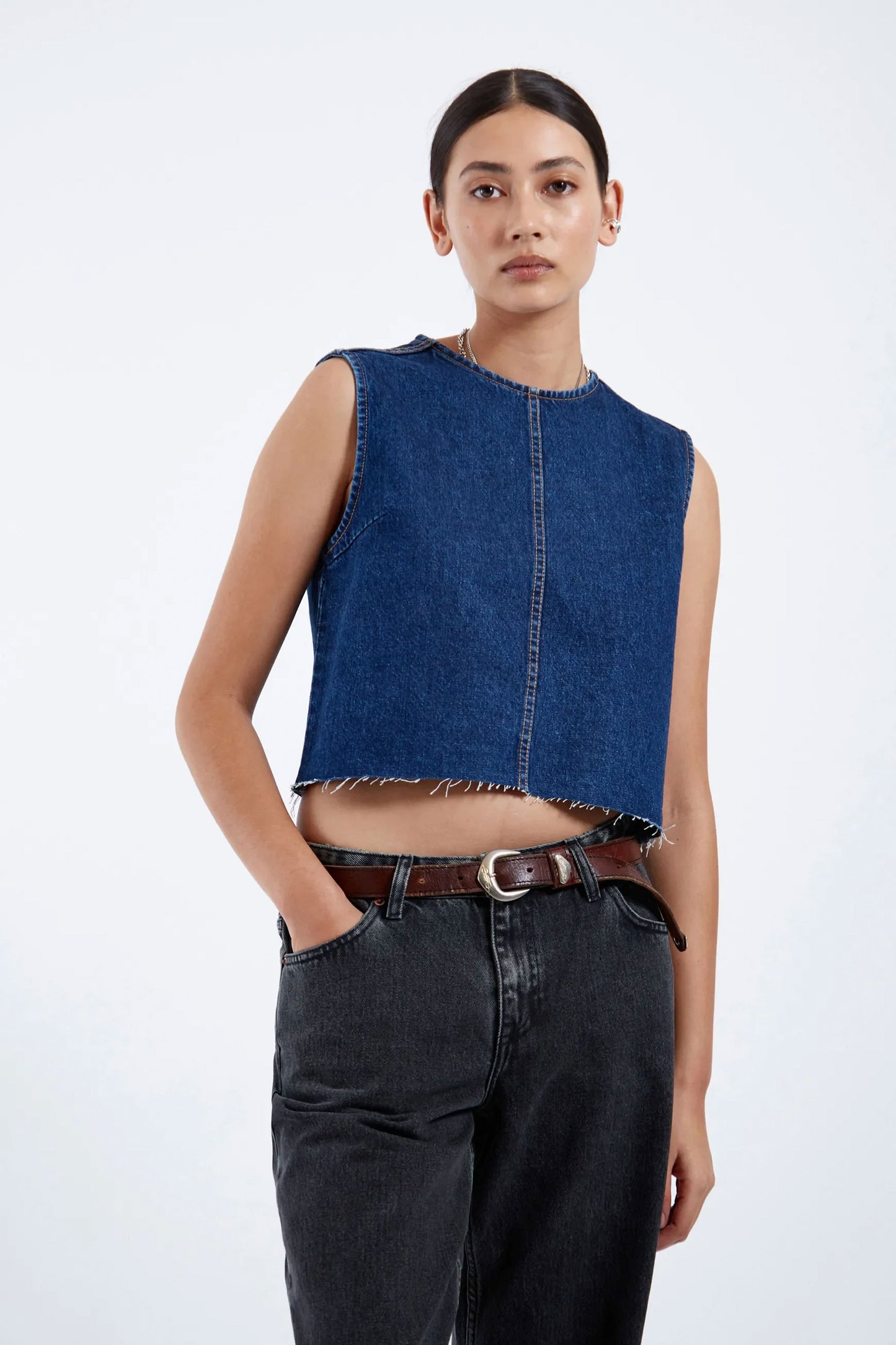 Pukas Surf Shop Woman Top Dr Denim Erin Top Haze Dark Retro 1