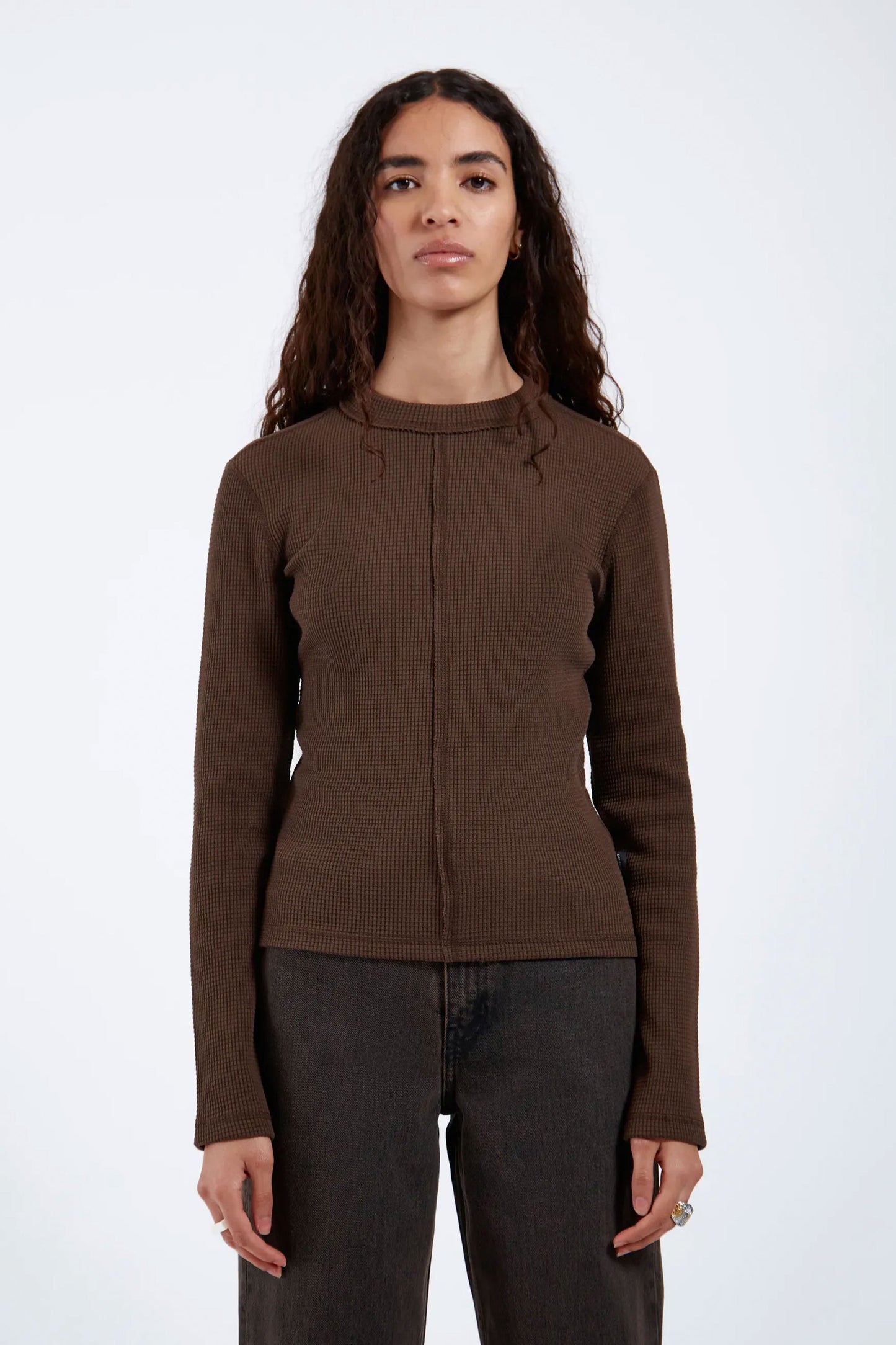 Pukas Surf Shop Woman Top Dr Denim Stella Waffle Top Chocolate 3