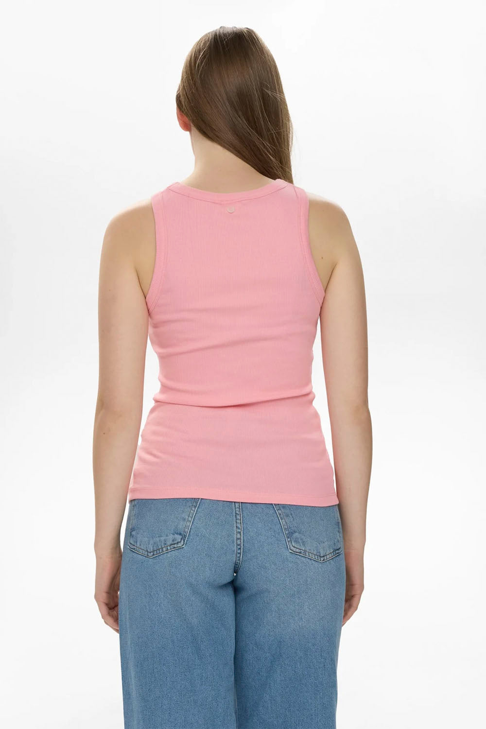 NÜMPH Numakeny Tank Top in Peony – women's lightweight relaxed fit pink tank top, available at Pukas Surf Shop