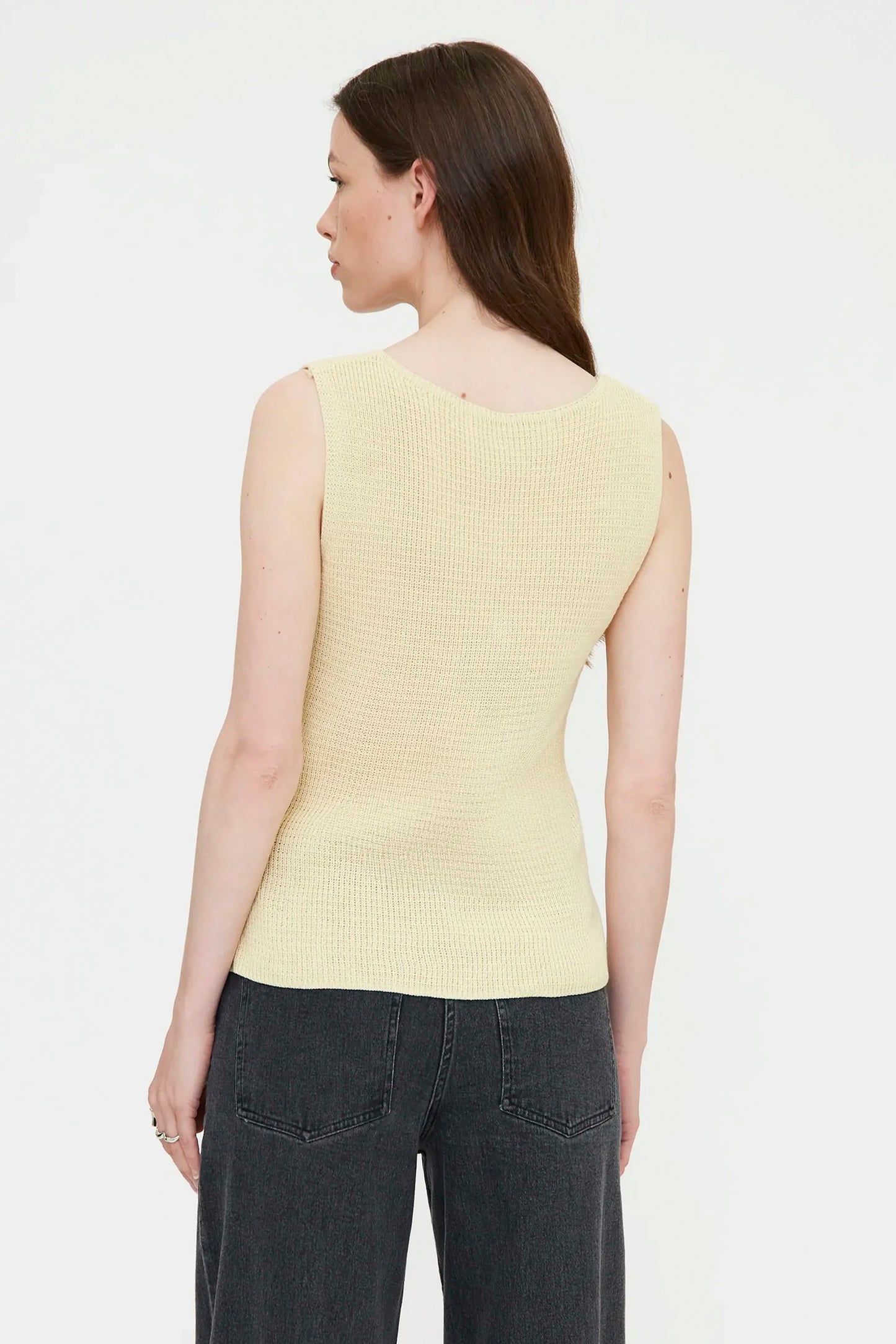 Wild Pony light yellow vest top for women - coastal lifestyle apparel