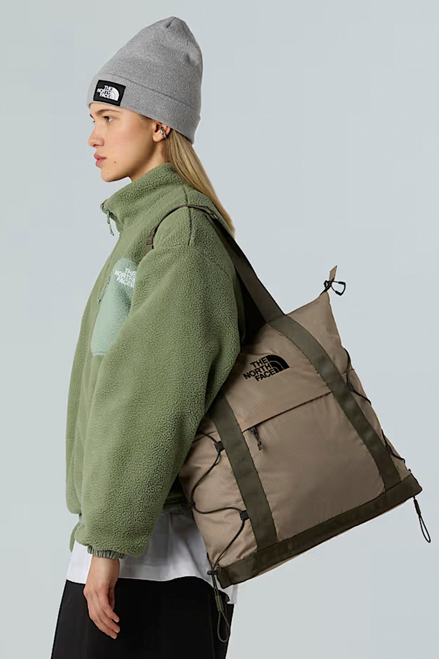 Pukas Surf Shop The North Face Borealis Tote in Mushroom Gray