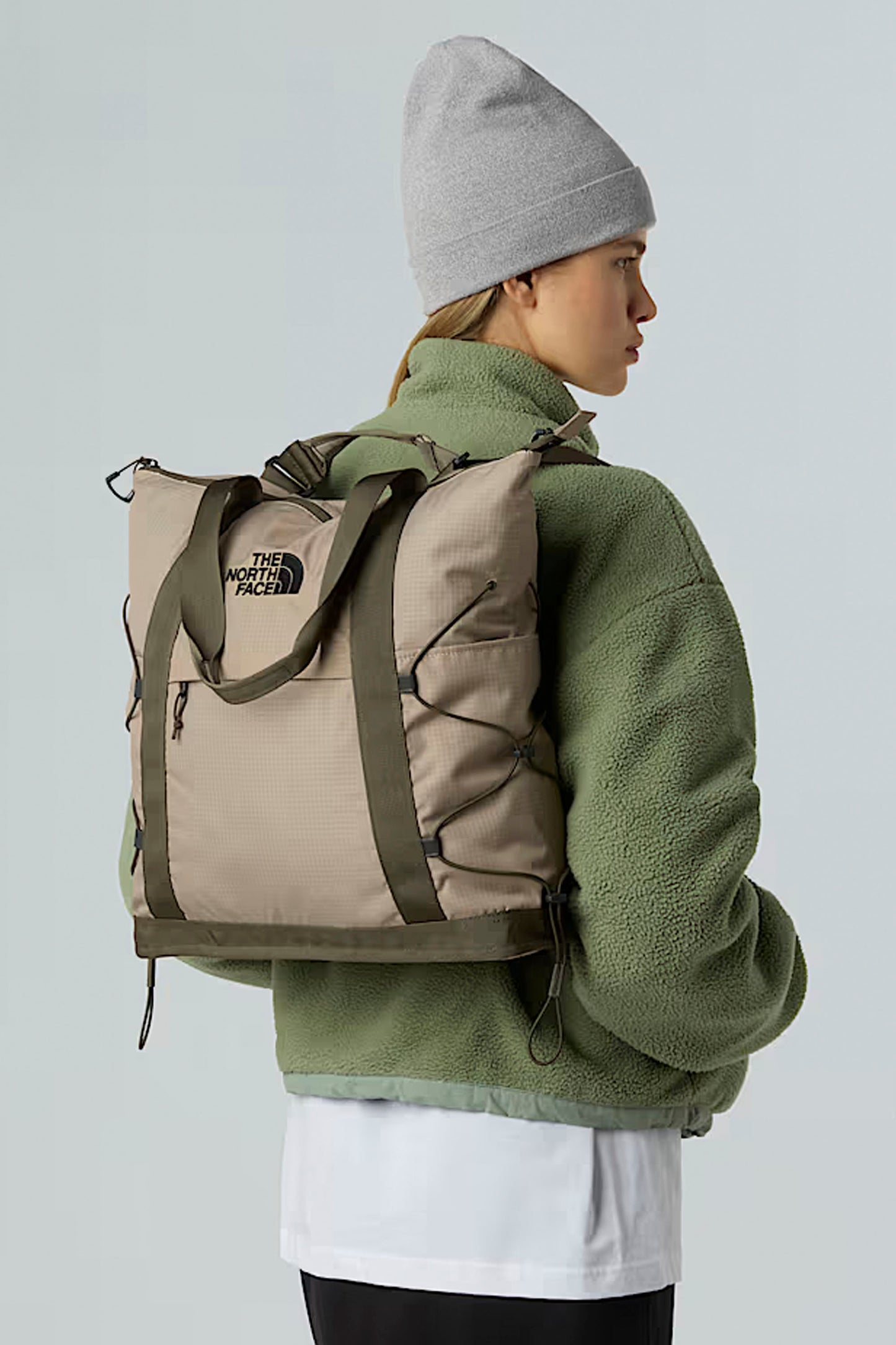 Pukas Surf Shop The North Face Borealis Tote in Mushroom Gray