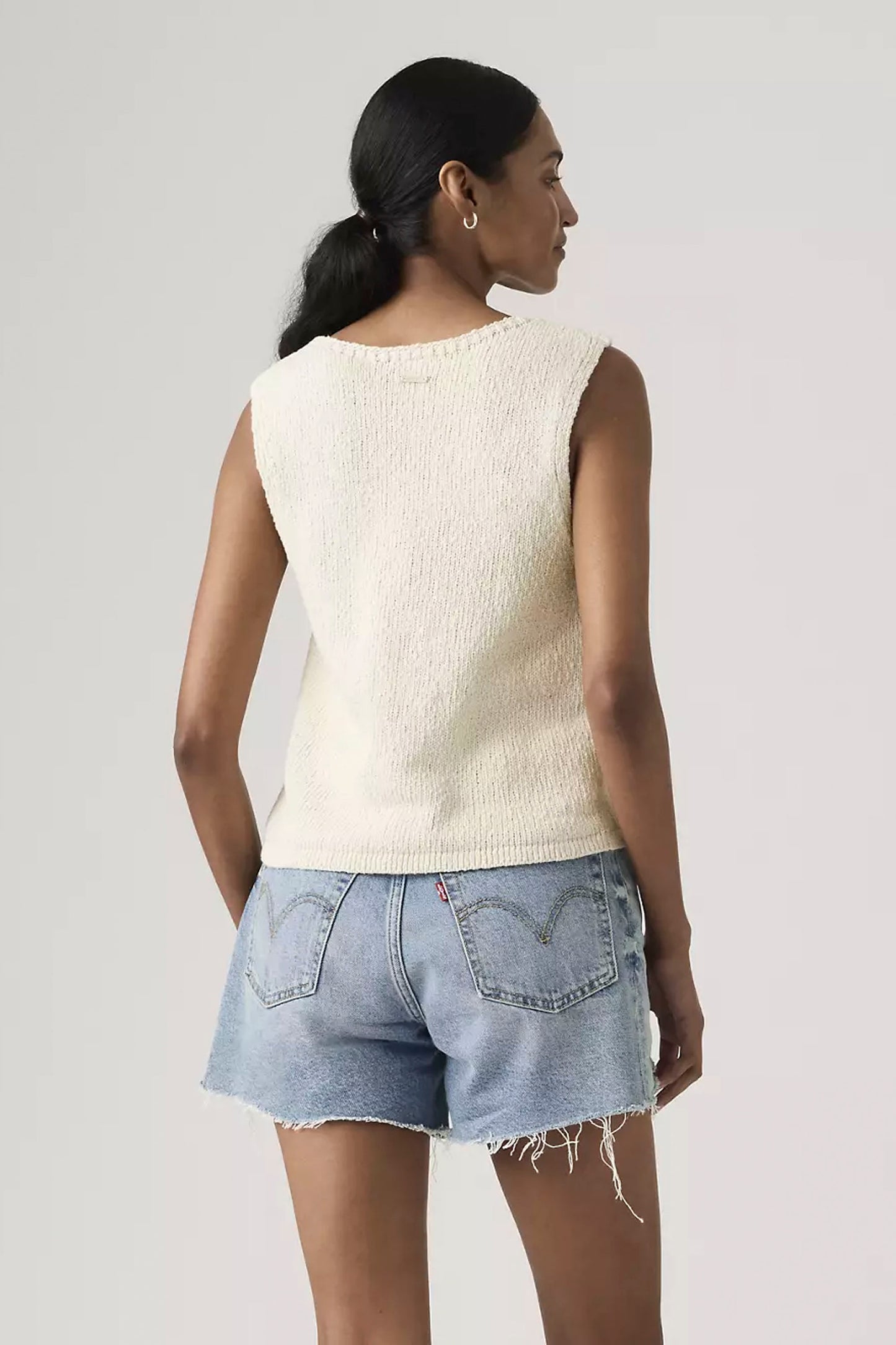 Levis Helen Mini Boucle Vest - women's textured layering vest