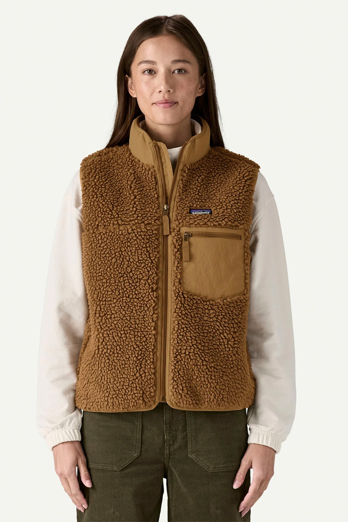 Pukas Surf Shop Patagonia fleece vest in DRBN
