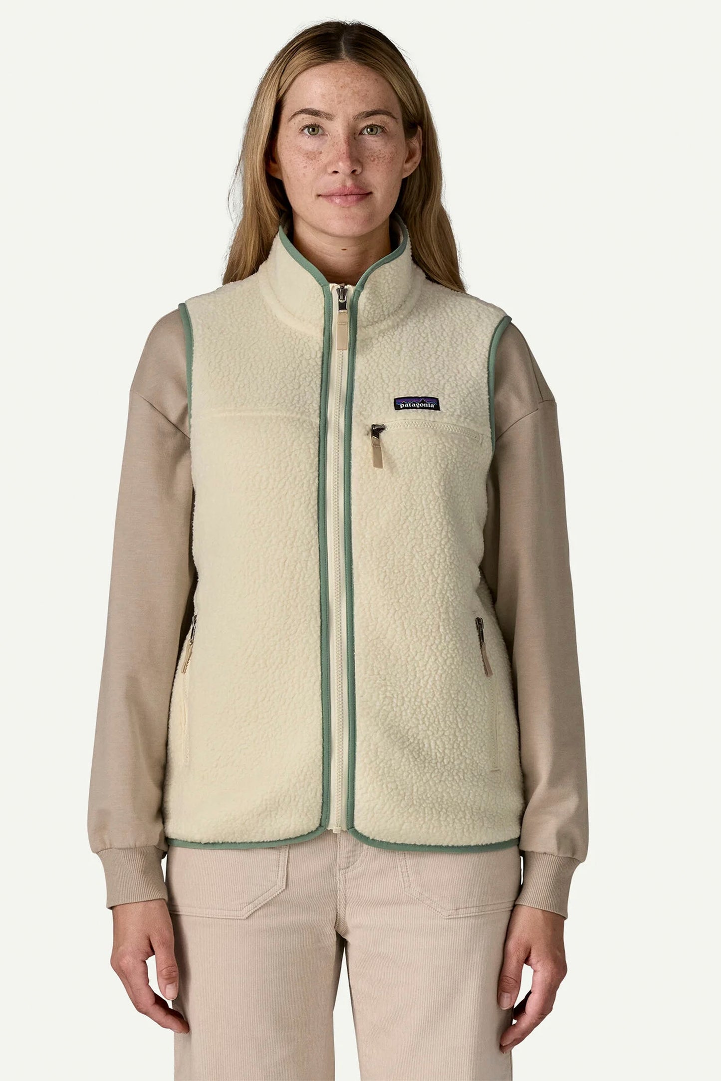 Pukas Surf Shop Patagonia women’s fleece vest in Natural