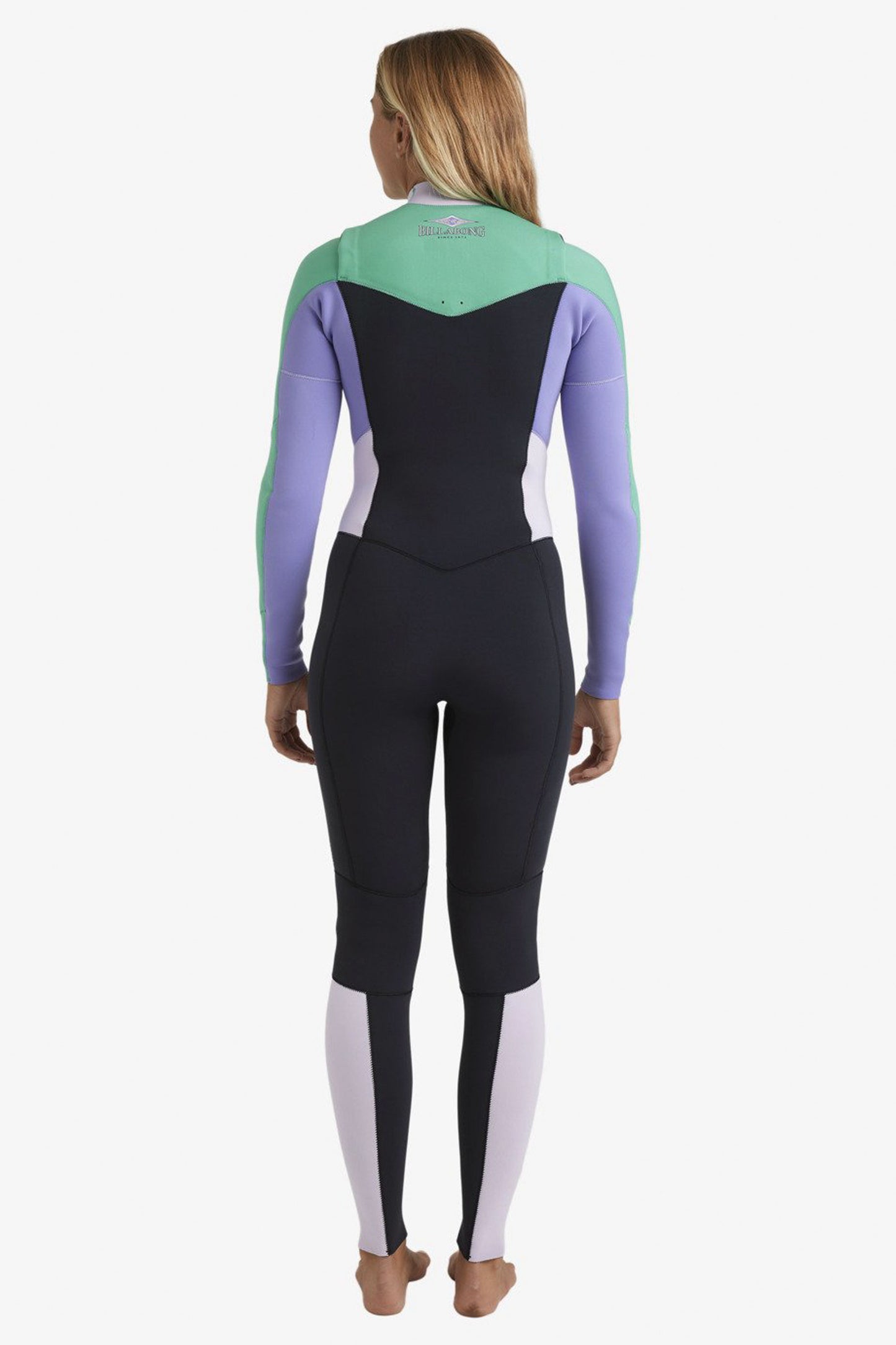 Pukas Surf Shop Woman Wetsuit Billabong Salty Days Natural 4/3mm Chest Zip Aqua Haze