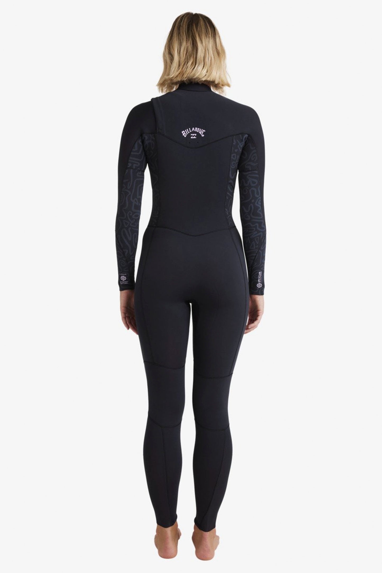 Pukas Surf Shop Billabong Synergy Natural wetsuit 4/3 chest-zip black tones
