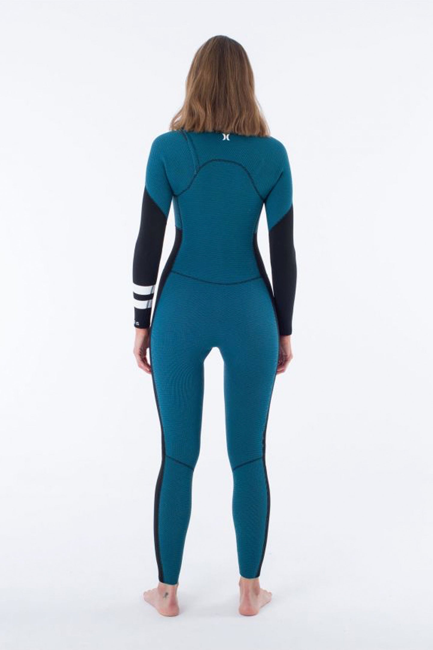 Pukas Surf Shop Woman Wetsuit Hurley Plus 4/3mm Fullsuit Black Sky Blue