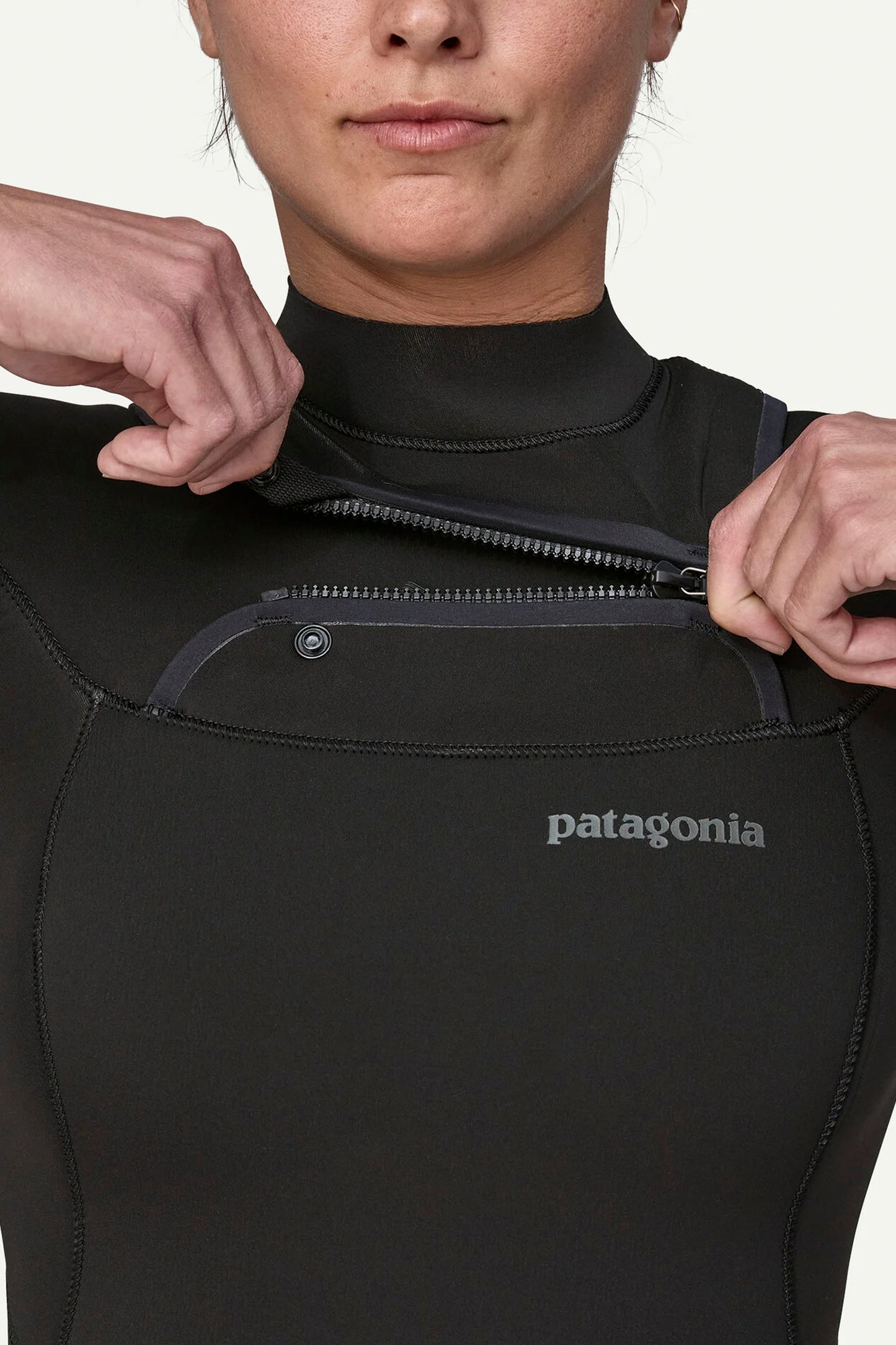 Patagonia Pukas Surf Shop Women's R3 Yulex Regulator Back-Zip Full Wetsuit black high-performance cold-water suit