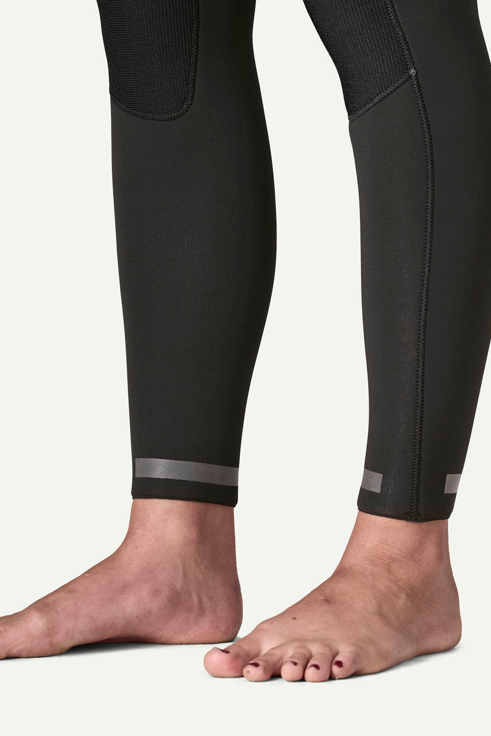 Patagonia Regulator 3/2mm U-Zip Fullsuit in Black — women's Yulex® natural rubber wetsuit with U-zip entry and recycled NetPlus® linings