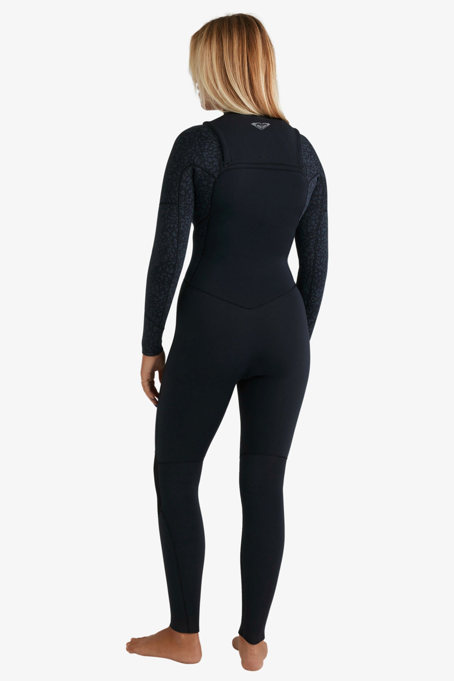 Pukas Surf Shop Woman Wetsuit Roxy Swell Natural 4/3mm Front Zip Animal Print