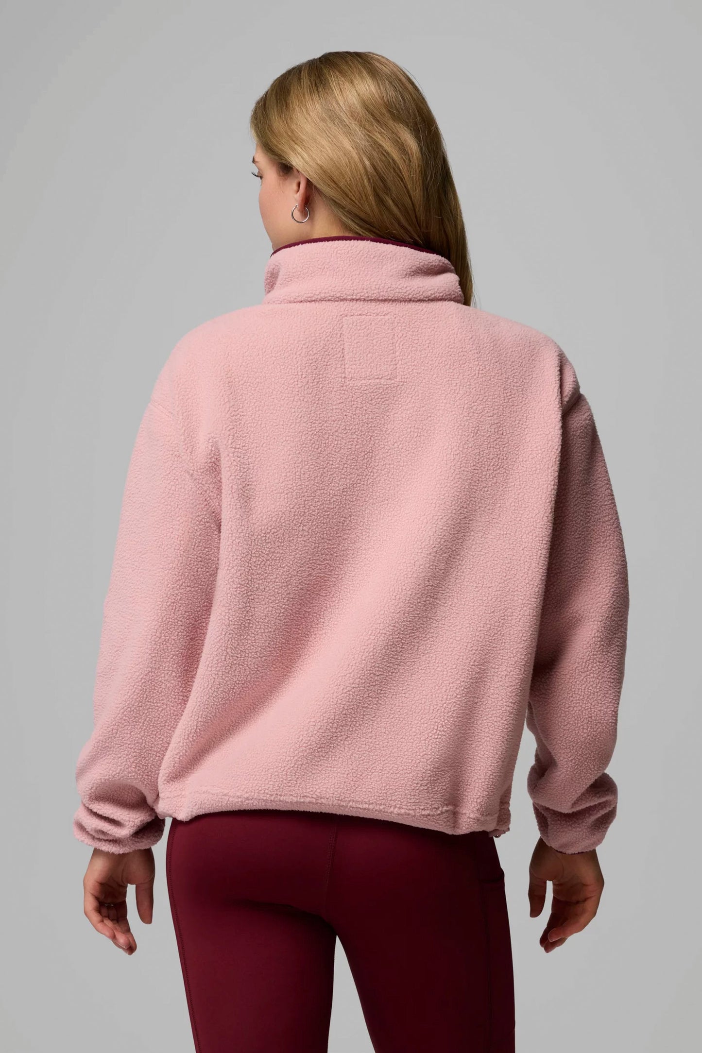 Pukas Surf Shop Columbia women’s cropped Sherpa fleece in Eraser Pink