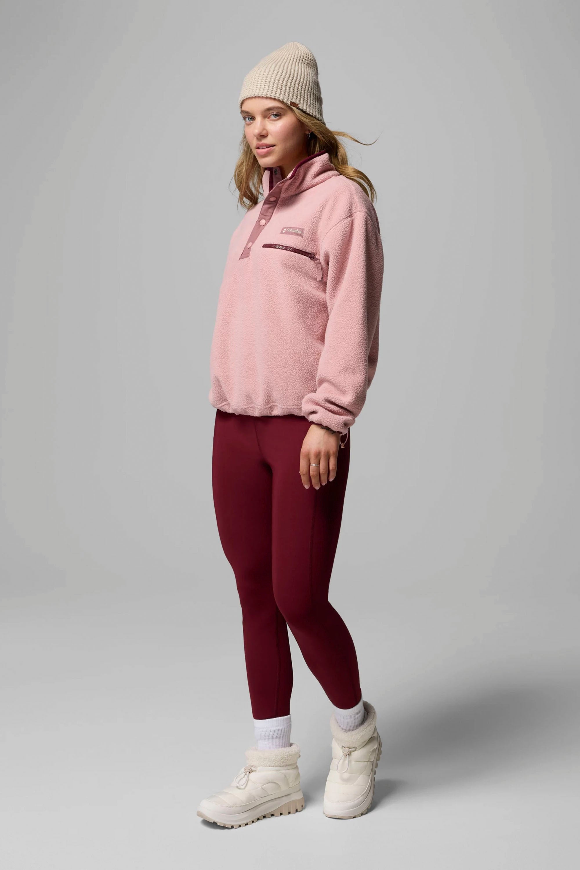 COLUMBIA HELVETIA II CROPPED FLEECE ERASER PINK | Shop at PUKAS