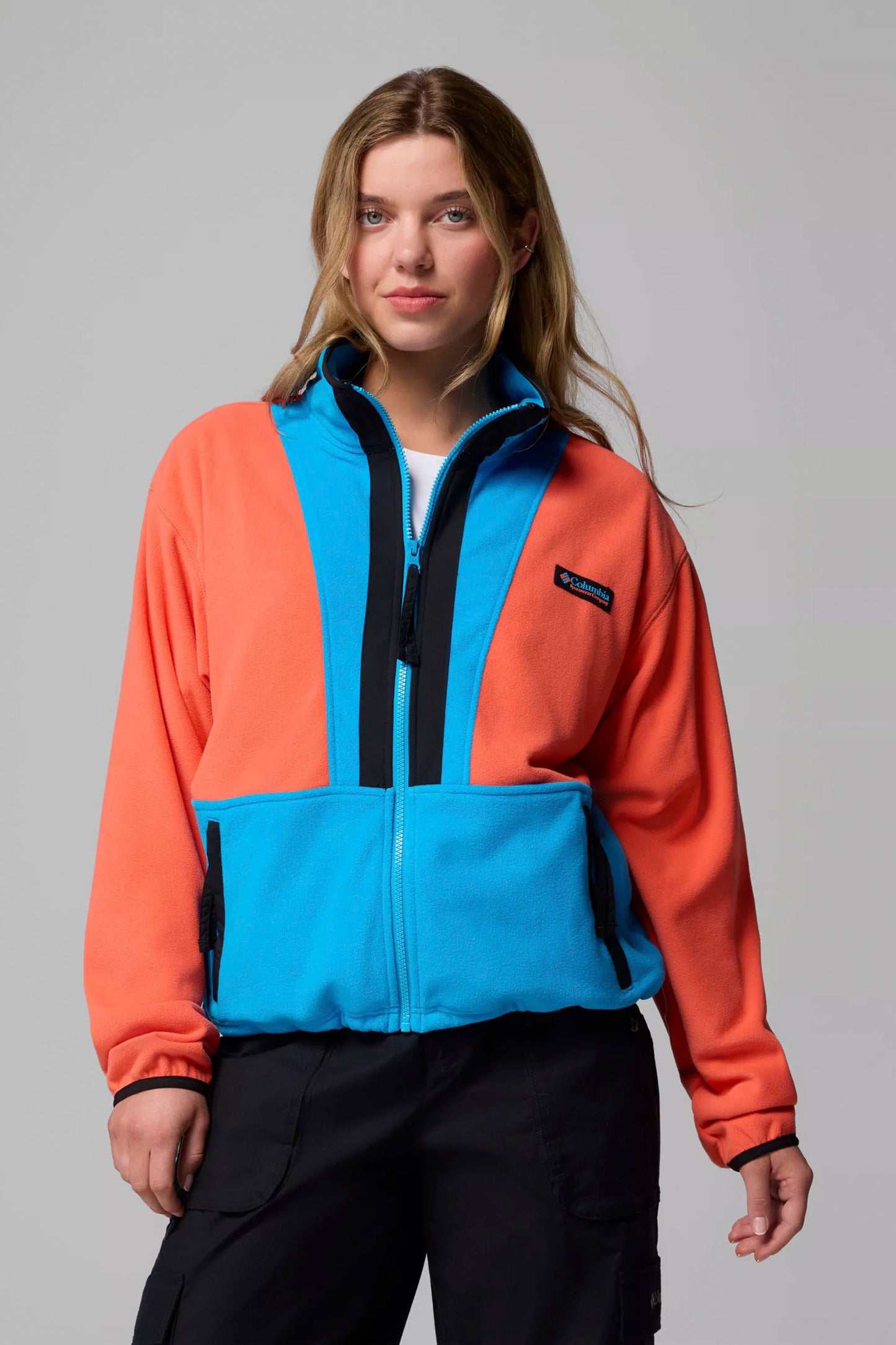 Pukas Surf Shop Columbia women’s fleece jacket in Zing Compass Blue