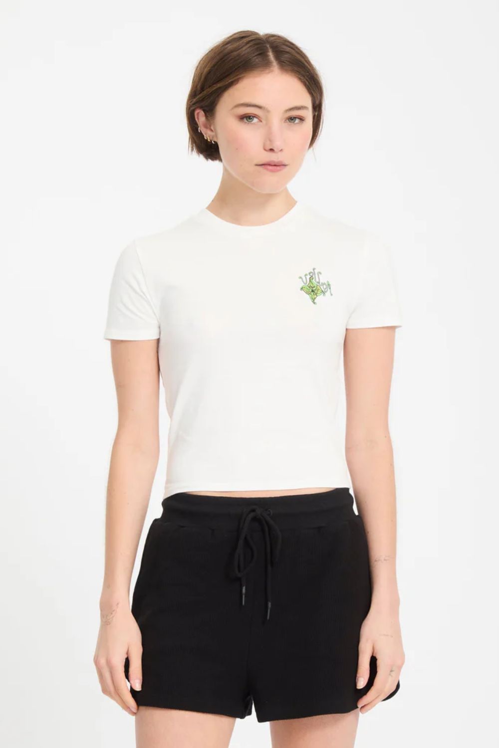 VOLCOM Moove On Tee vintage white women's tee – relaxed surf lifestyle summer essential


