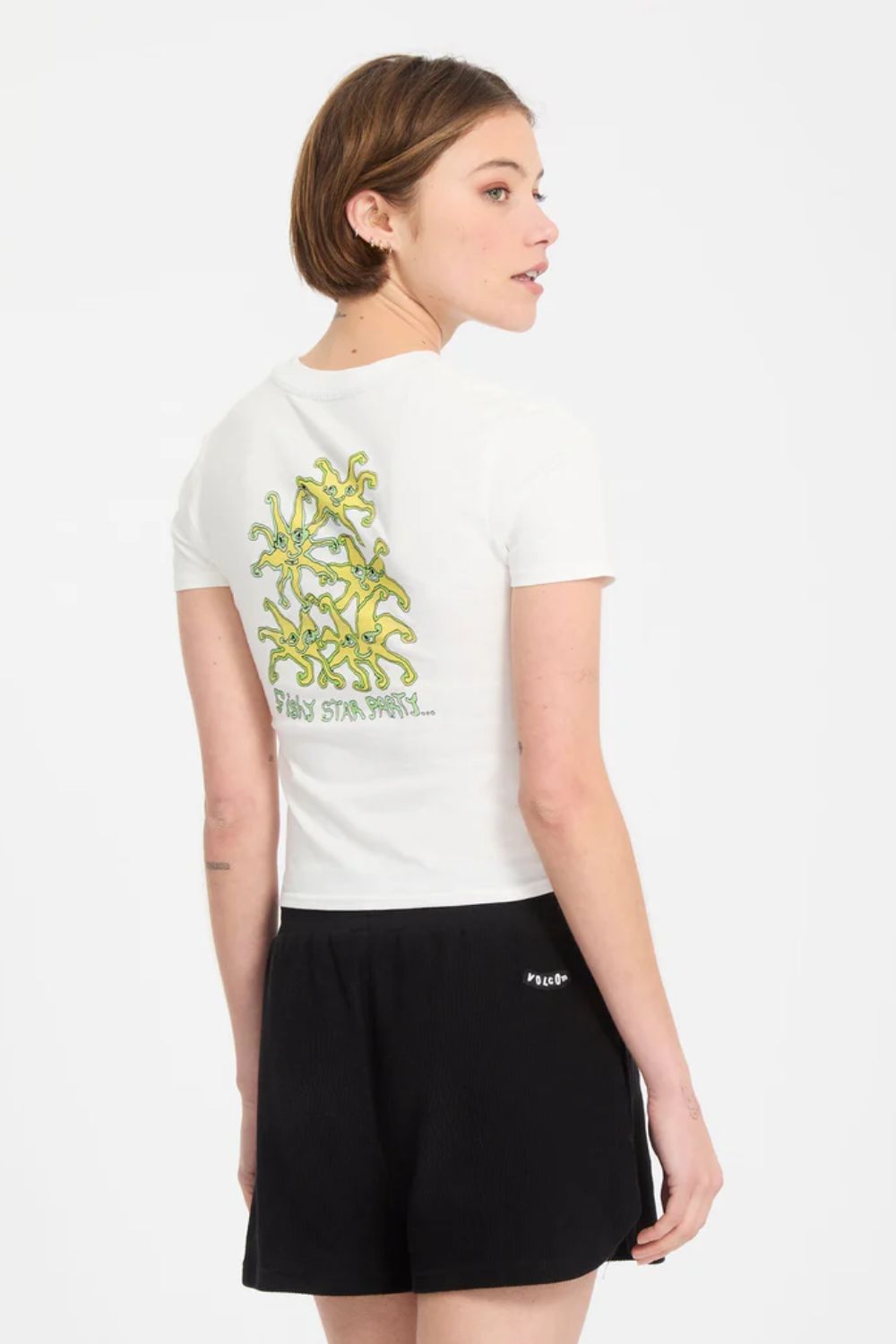 VOLCOM Moove On Tee vintage white women's tee – relaxed surf lifestyle summer essential


