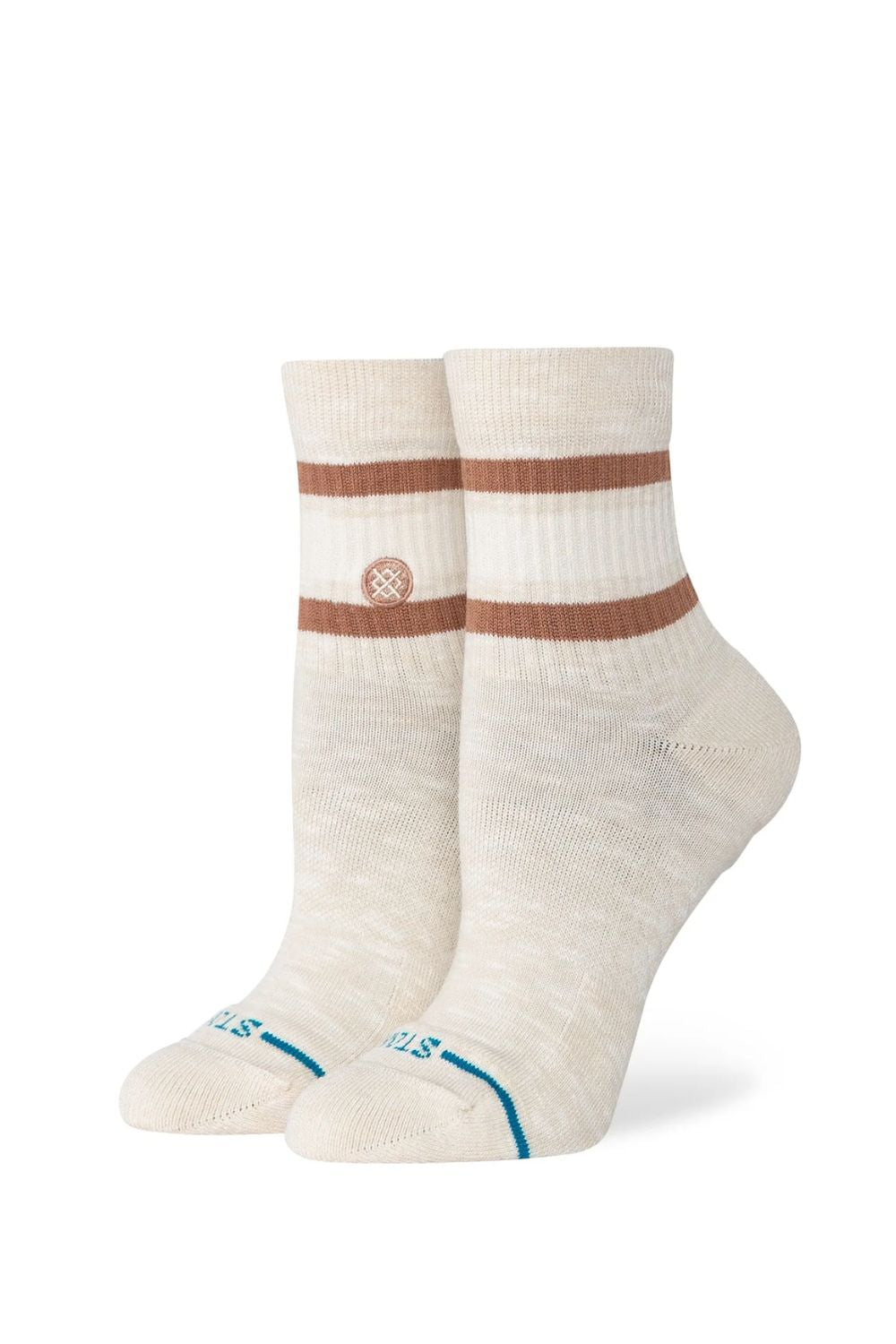 STANCE Slub Boyd Quarter heather grey women's quarter socks – slub-knit texture surf lifestyle