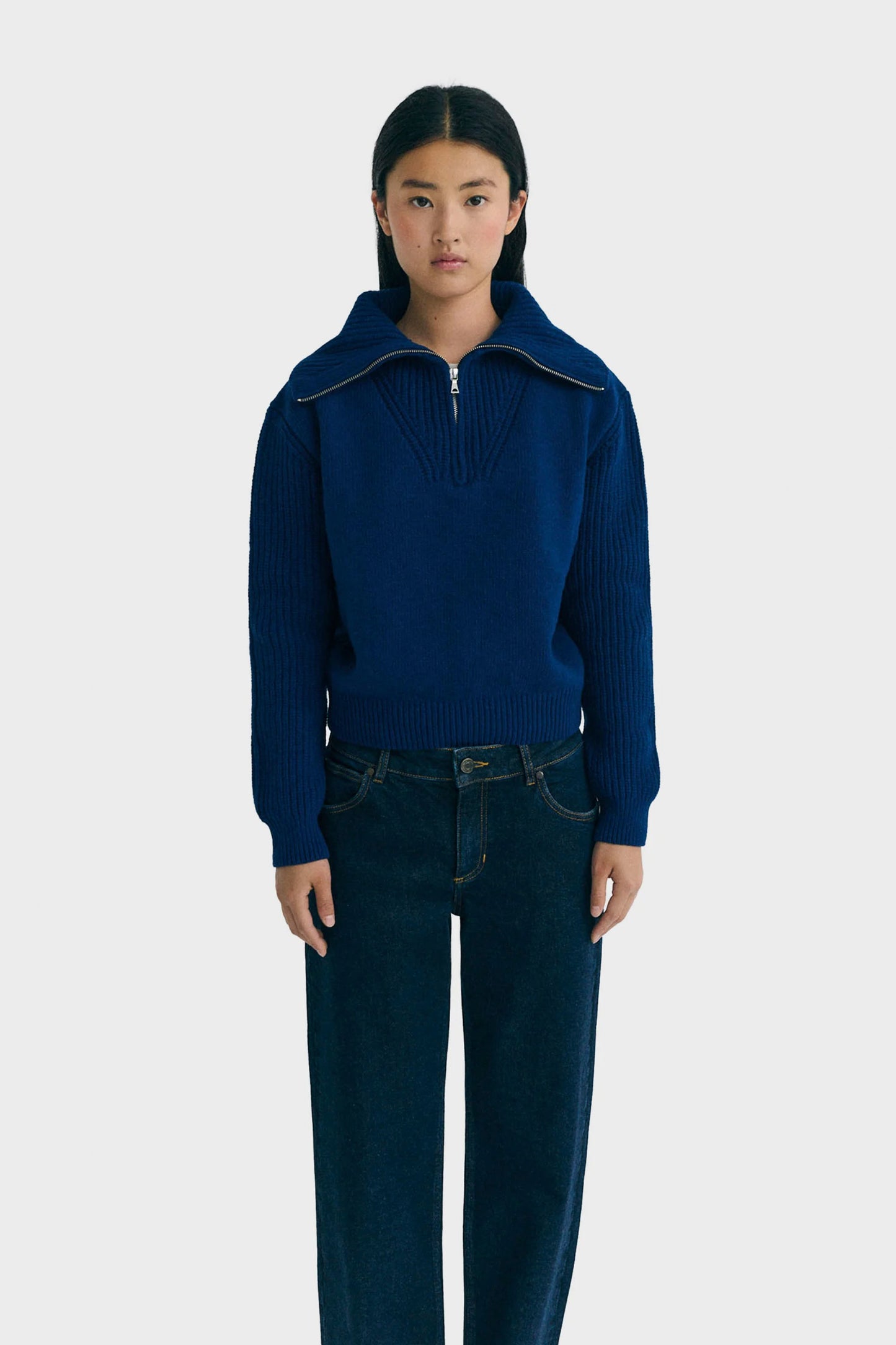 Pukas Surf Shop Thinking Mu knitted sweater in Indigo