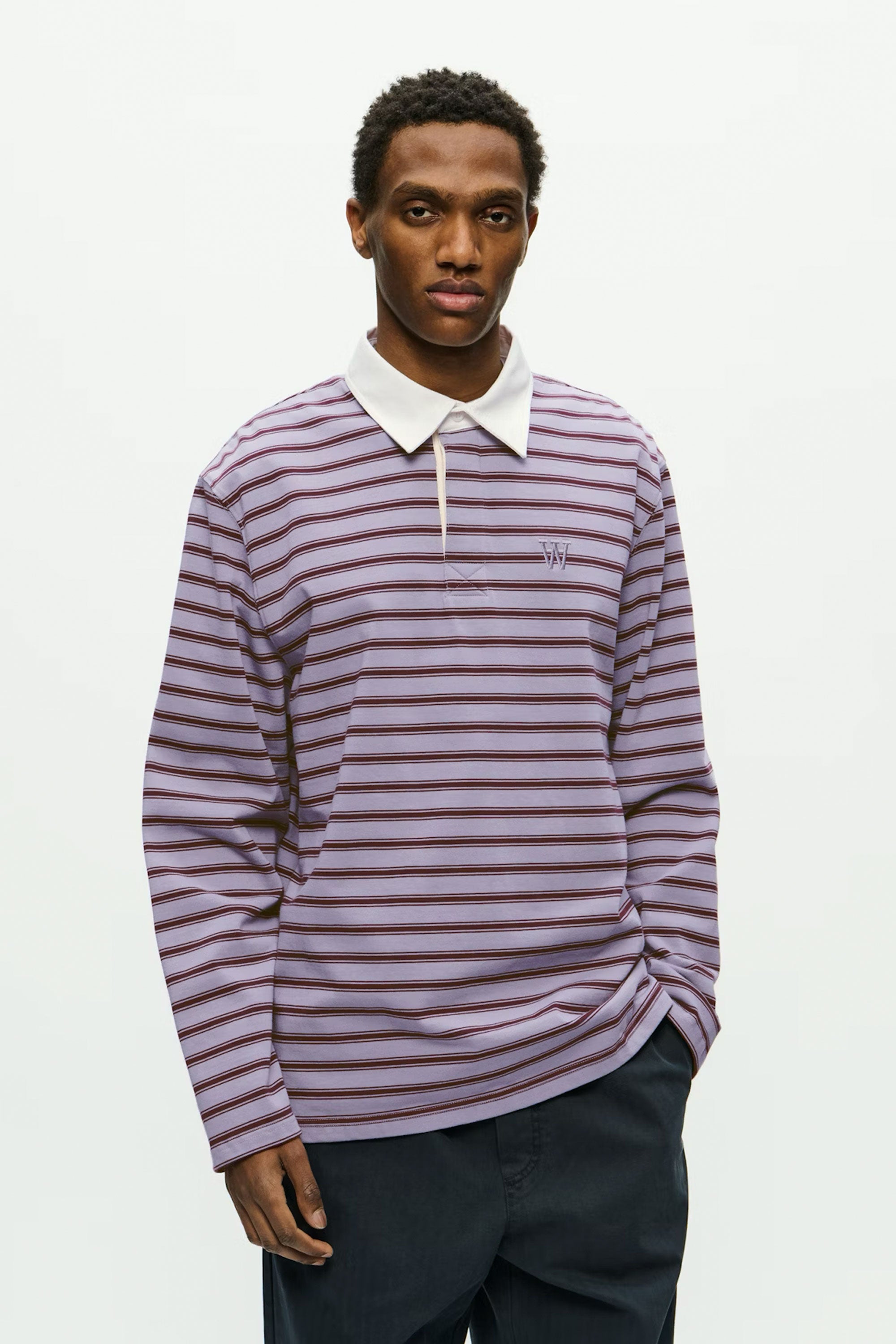 WOOD WOOD - LANDON POLO - MINIMAL GRAY STRIPE | Shop at PUKAS SURF