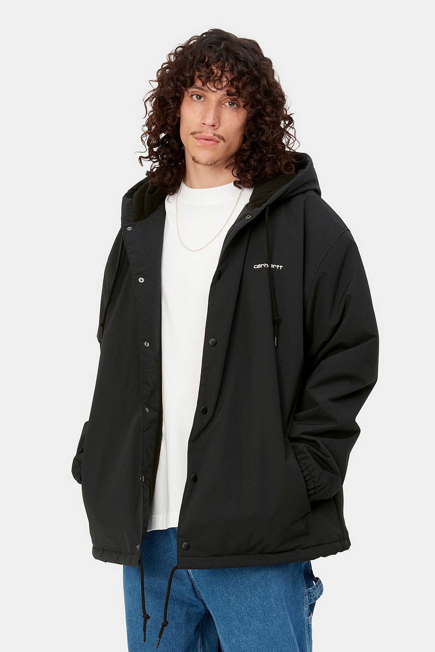 Pukas-Surf-Shop-carharrt-jacket-hooded-coach-black