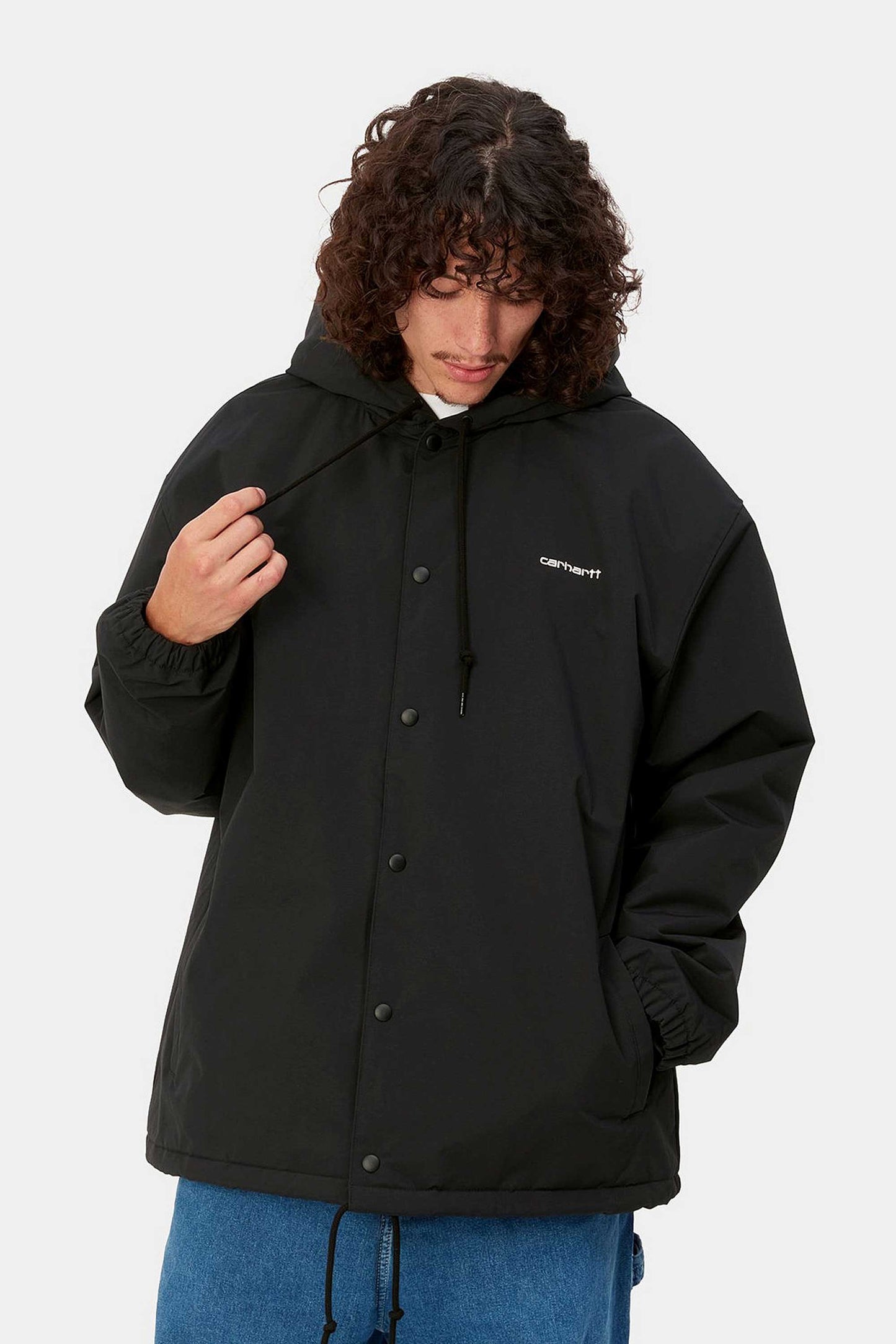 Pukas-Surf-Shop-carharrt-jacket-hooded-coach-black