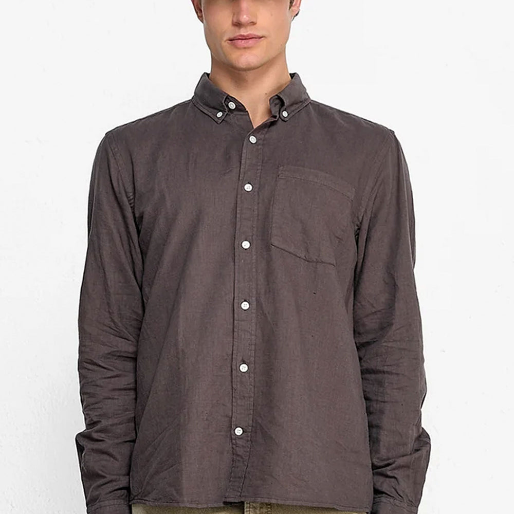 Pukas-Surf-Shop-edmmond-shirt-man-linen-shirt-chocolate