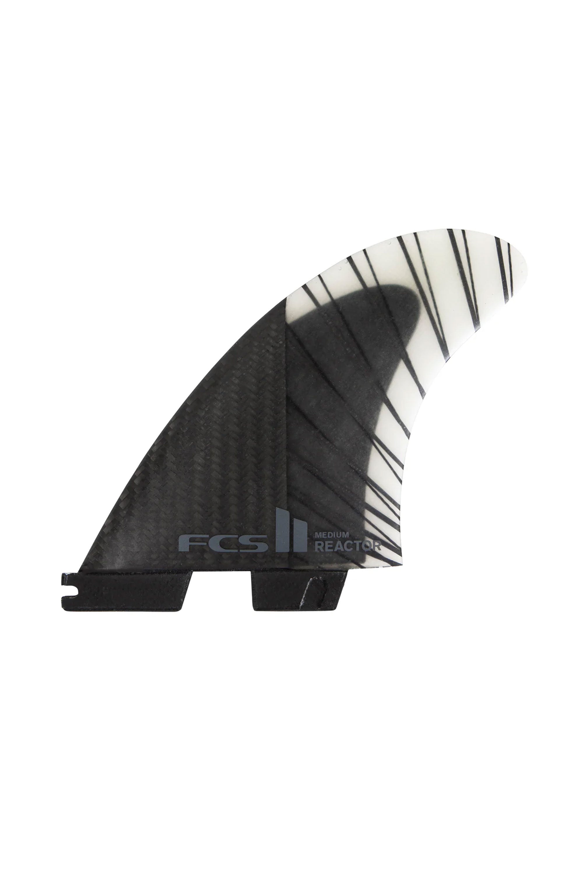 Reactor Tri Fin Set FCS II REACTOR PC Carbon Tri Fin - Black