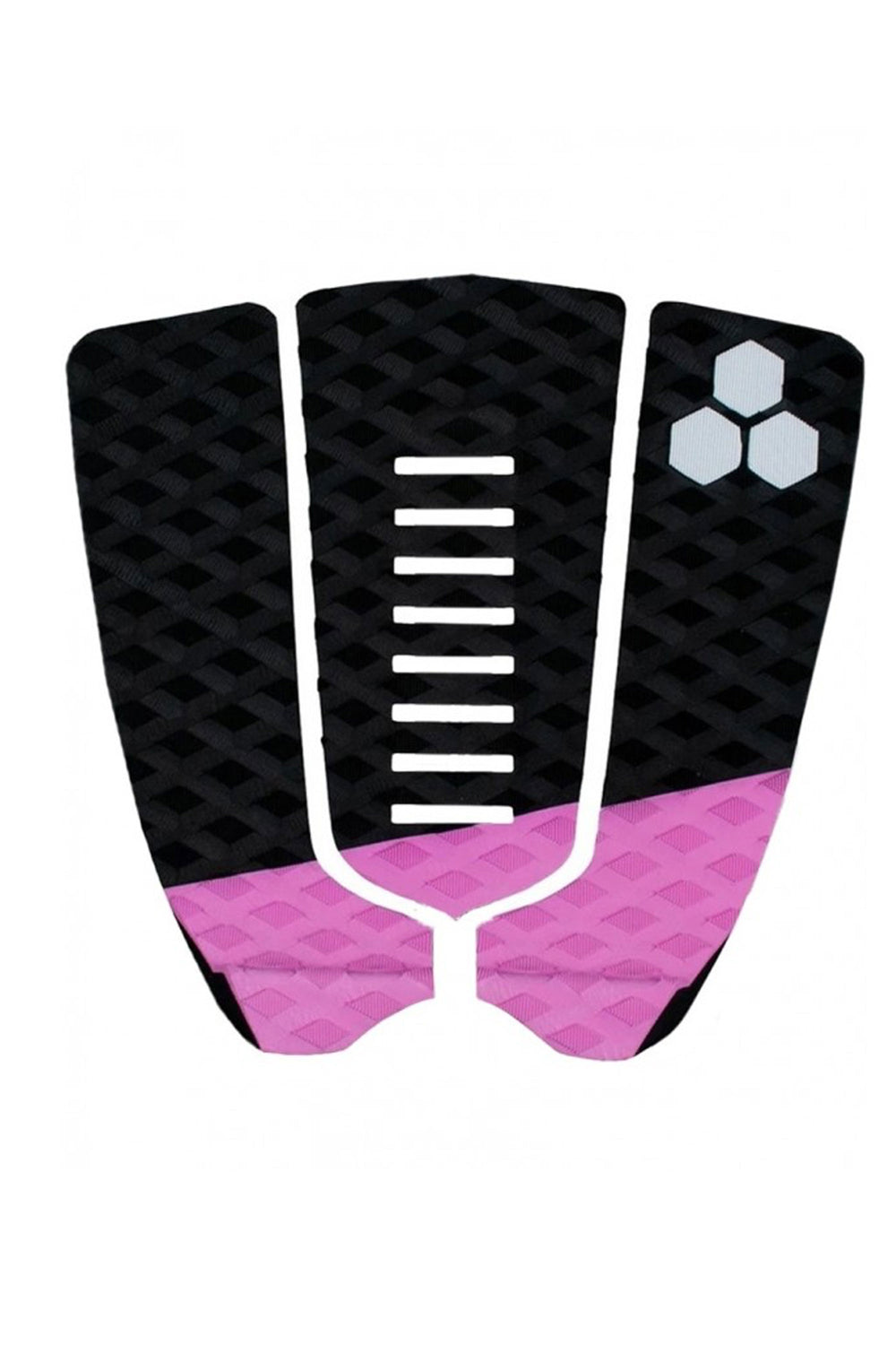 Pukas-Surf-Shop-grip-channel-islands-mixed-groove-3-piece-arch-traction-pad-black-pink