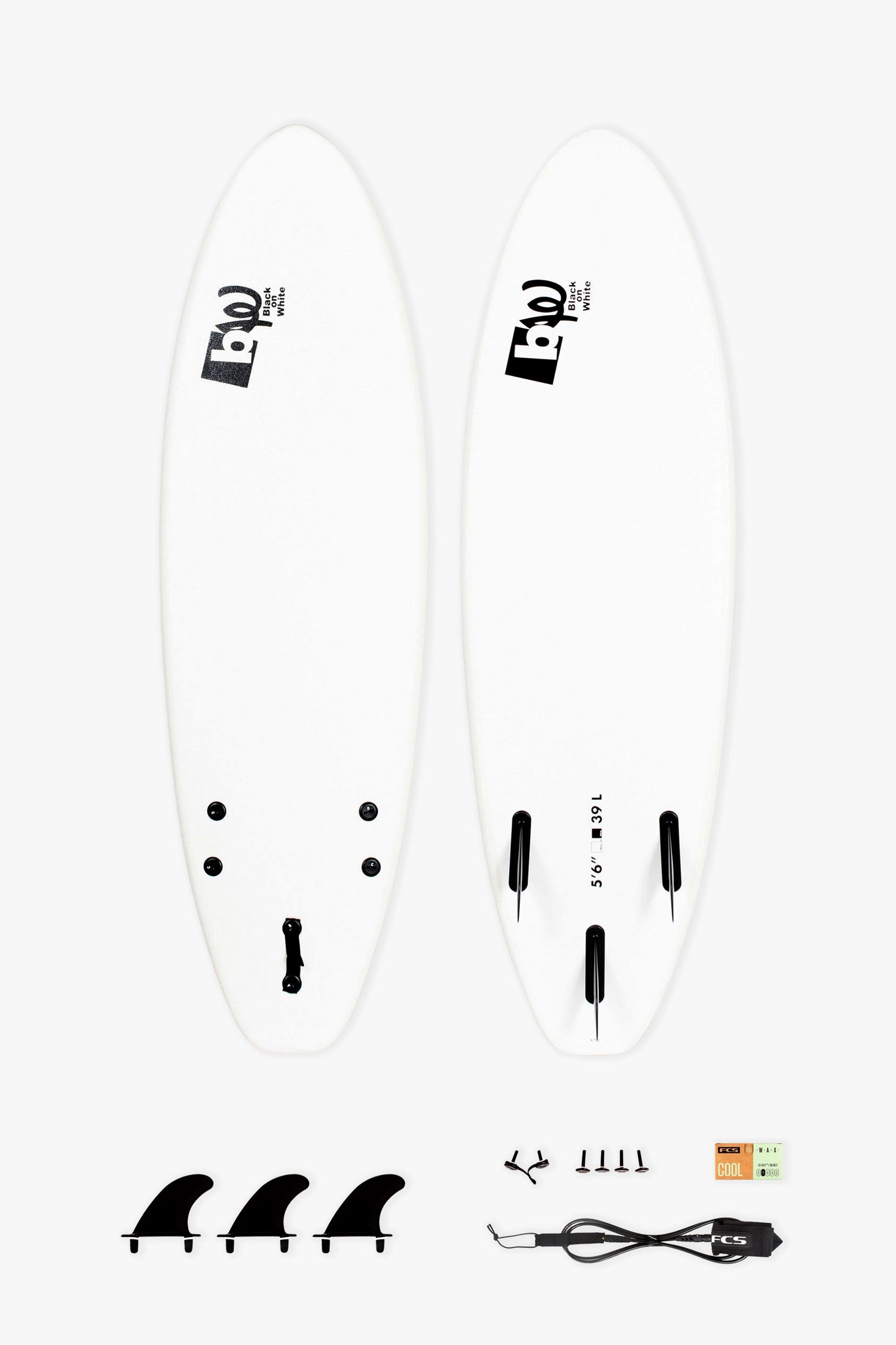 BW SOFT 5'6" BEGINNER PACK | Softboard + Leash + Fins + Wax