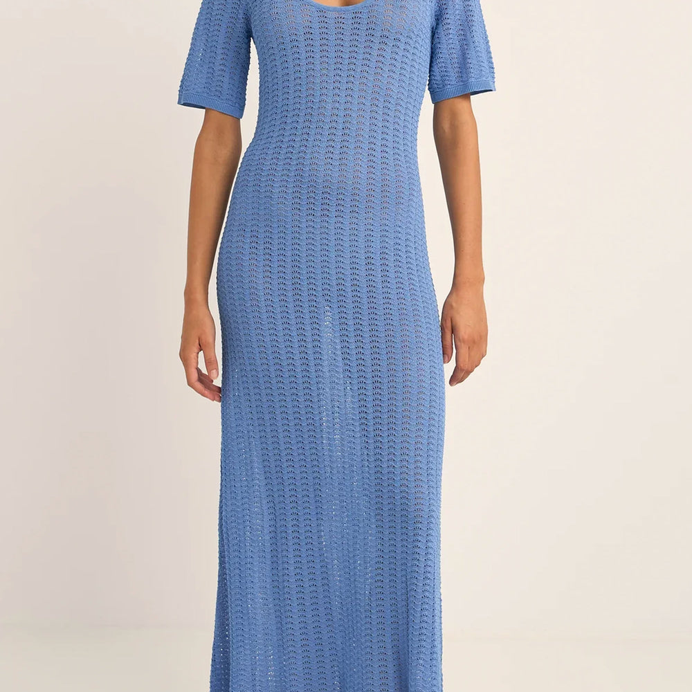 RHYTHM - GEORGIA SHORT SLEEVE KNIT MAXI DRESS