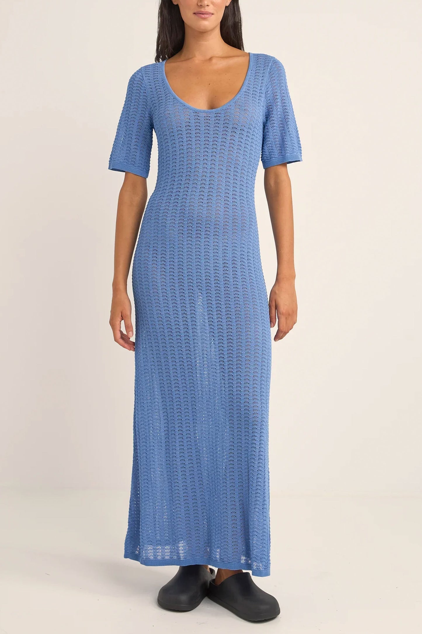 RHYTHM - GEORGIA SHORT SLEEVE KNIT MAXI DRESS