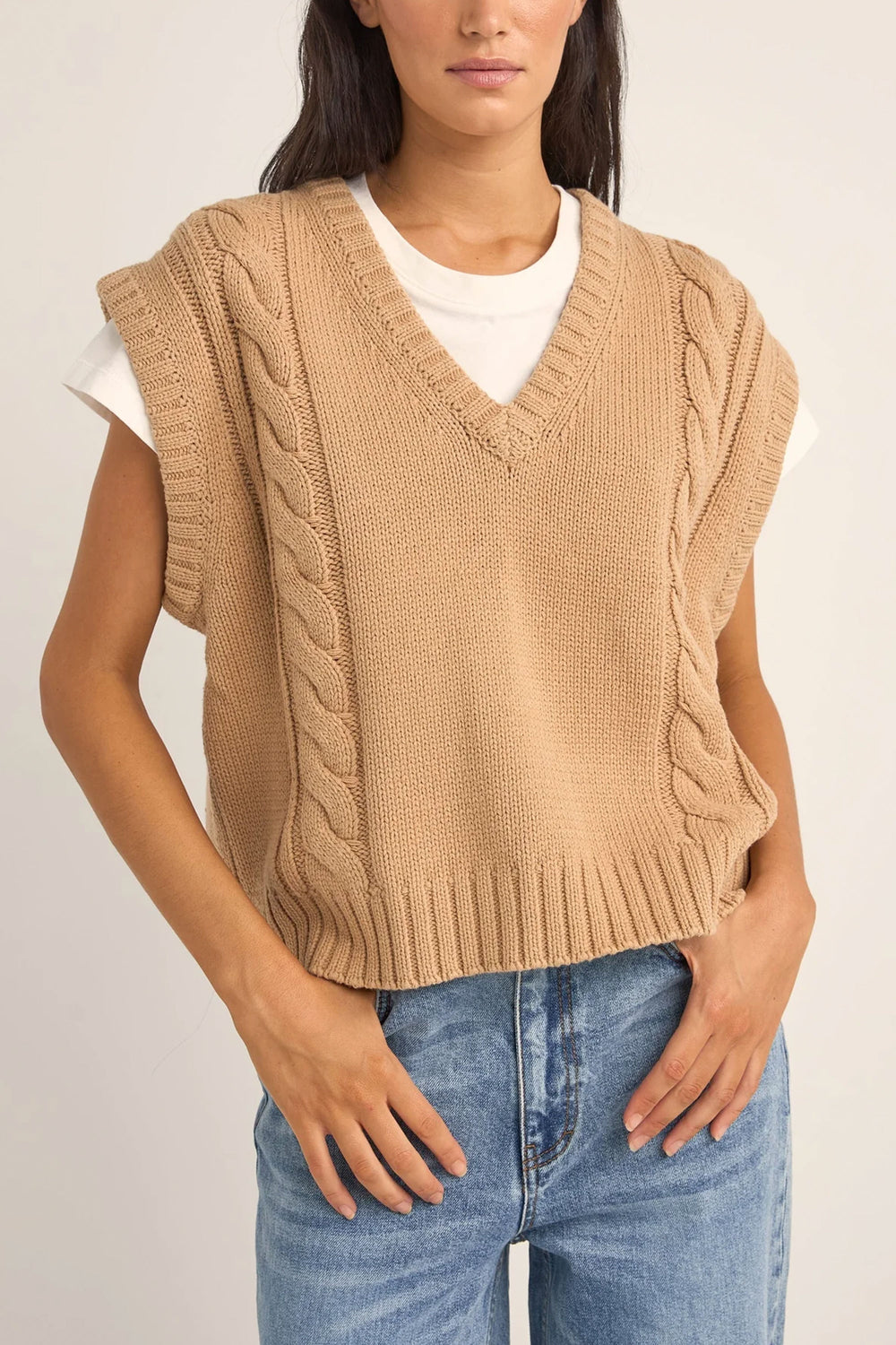 RHYTHM - FINLEY CABLE KNIT VEST