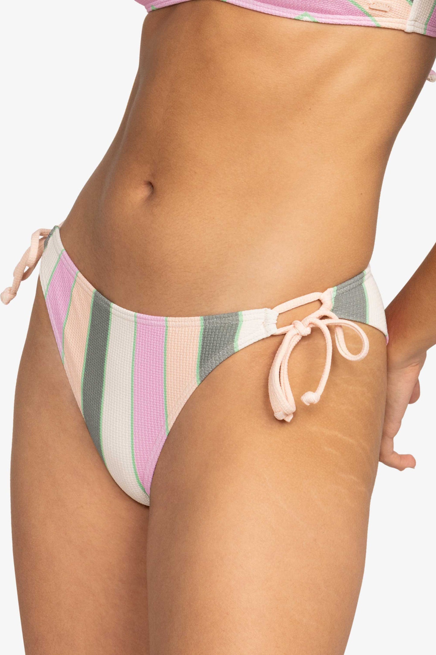 Volcom Women's Standard Stripe Search Hi Leg Cut Bikini Bottom