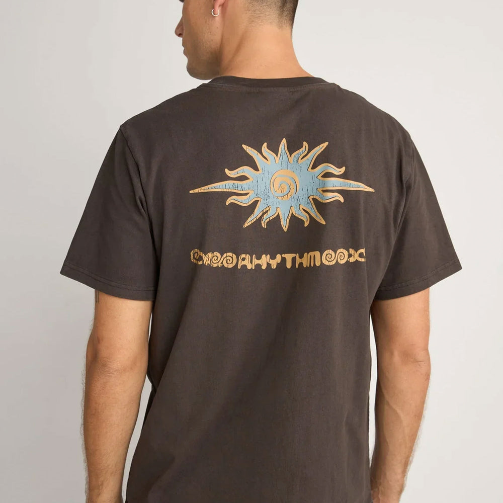 Pukas-Surf-Shop-tee-man-Flame-Printed-Vintage-Ss-T-Shirt-black