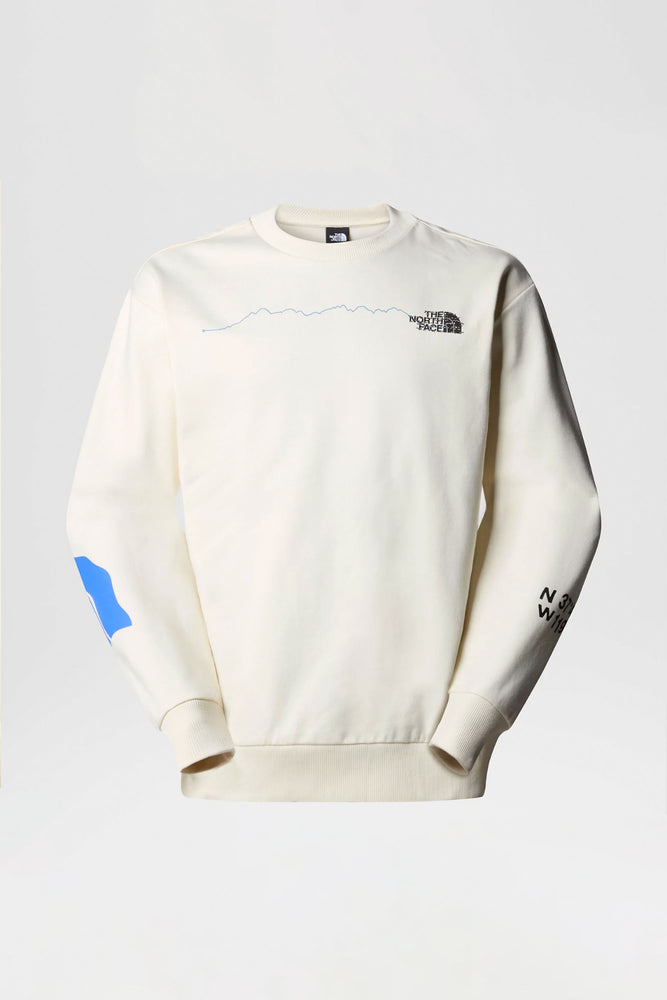 Pukas-Surf-Shop-the-north-face-ns-graphic-crew-hoodie-man-white-dune