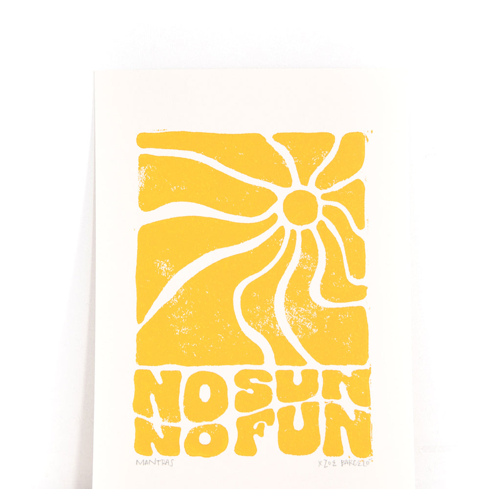 Pukas-Surf-Shop-zoe-barcelo-print-no-sun-no-fun-a4-yellow-only