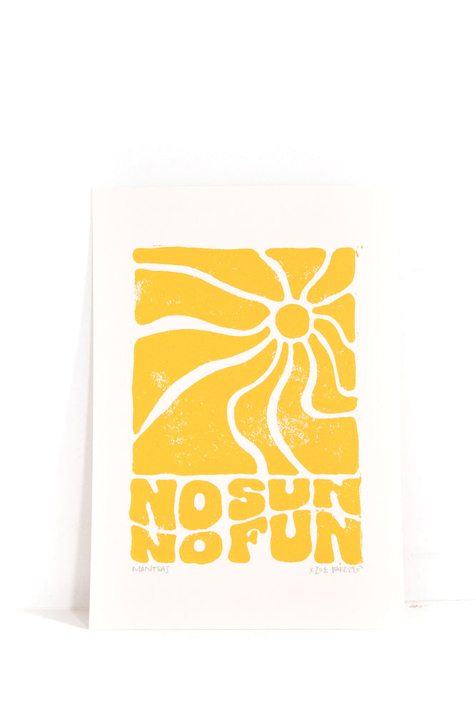 Pukas-Surf-Shop-zoe-barcelo-print-no-sun-no-fun-a4-yellow-only