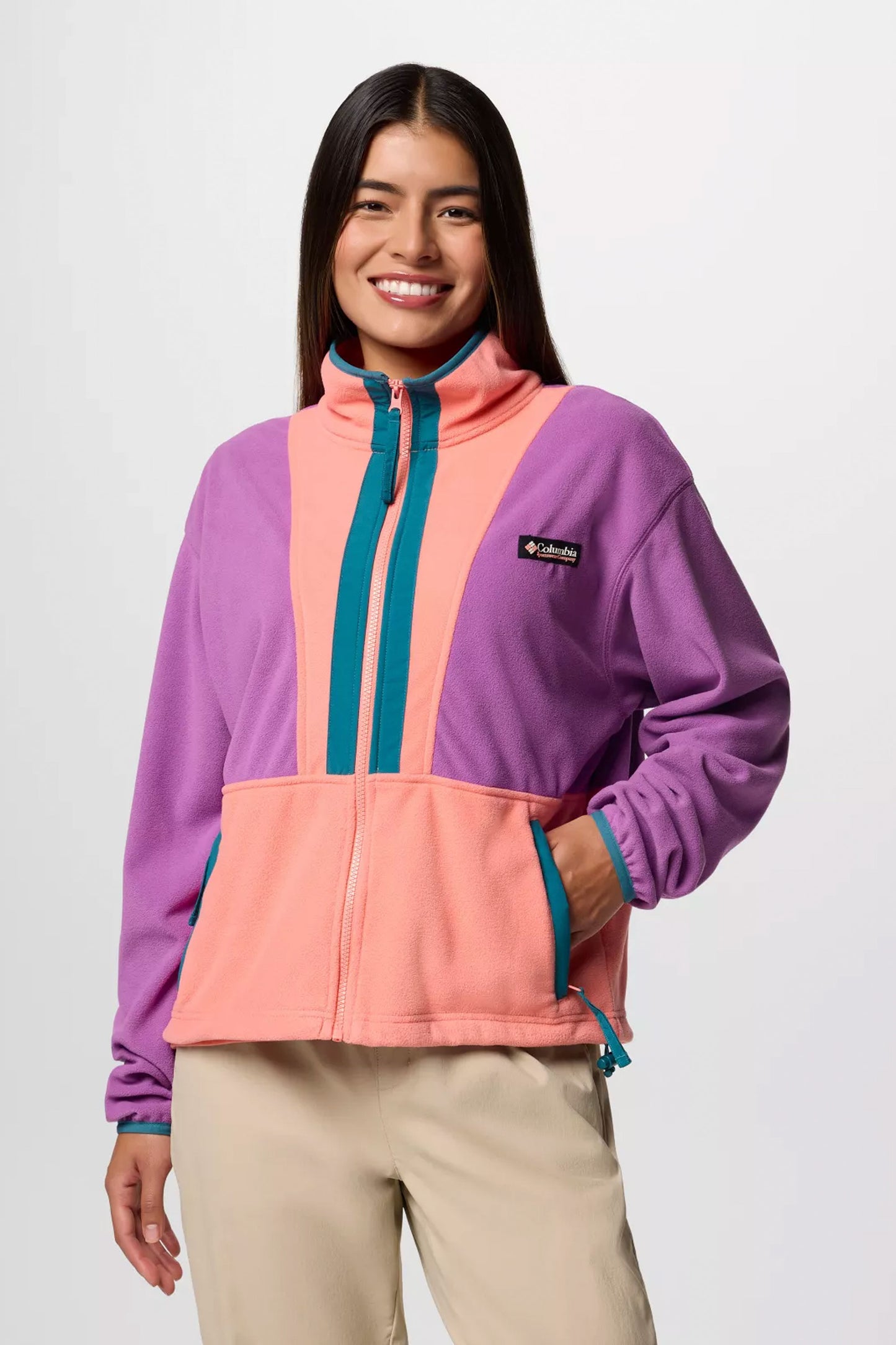 Pukas Surf shop Woman Jacket Columbia Backbowl II Full Zip Razzle