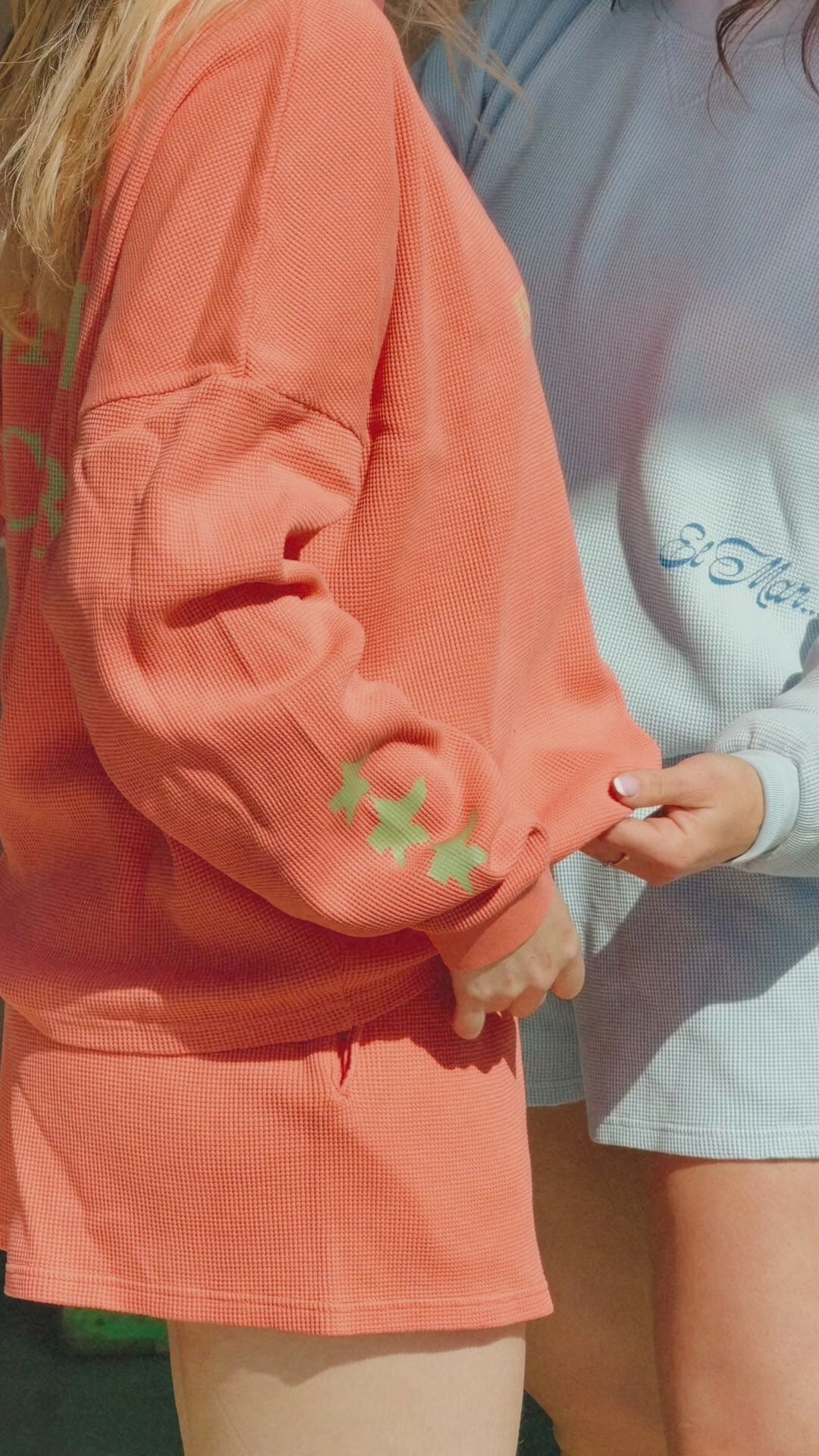 PUKAS SURF SHOP - EL MAR WAFFLE LONG SLEEVE TEE - SKY