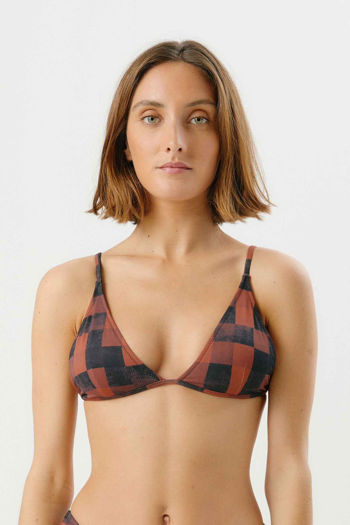 Pukas-Clothing-SS23-40BKN01PT-Fix-Tri-Regular-Cheeky-Checks-Bikini-Set
