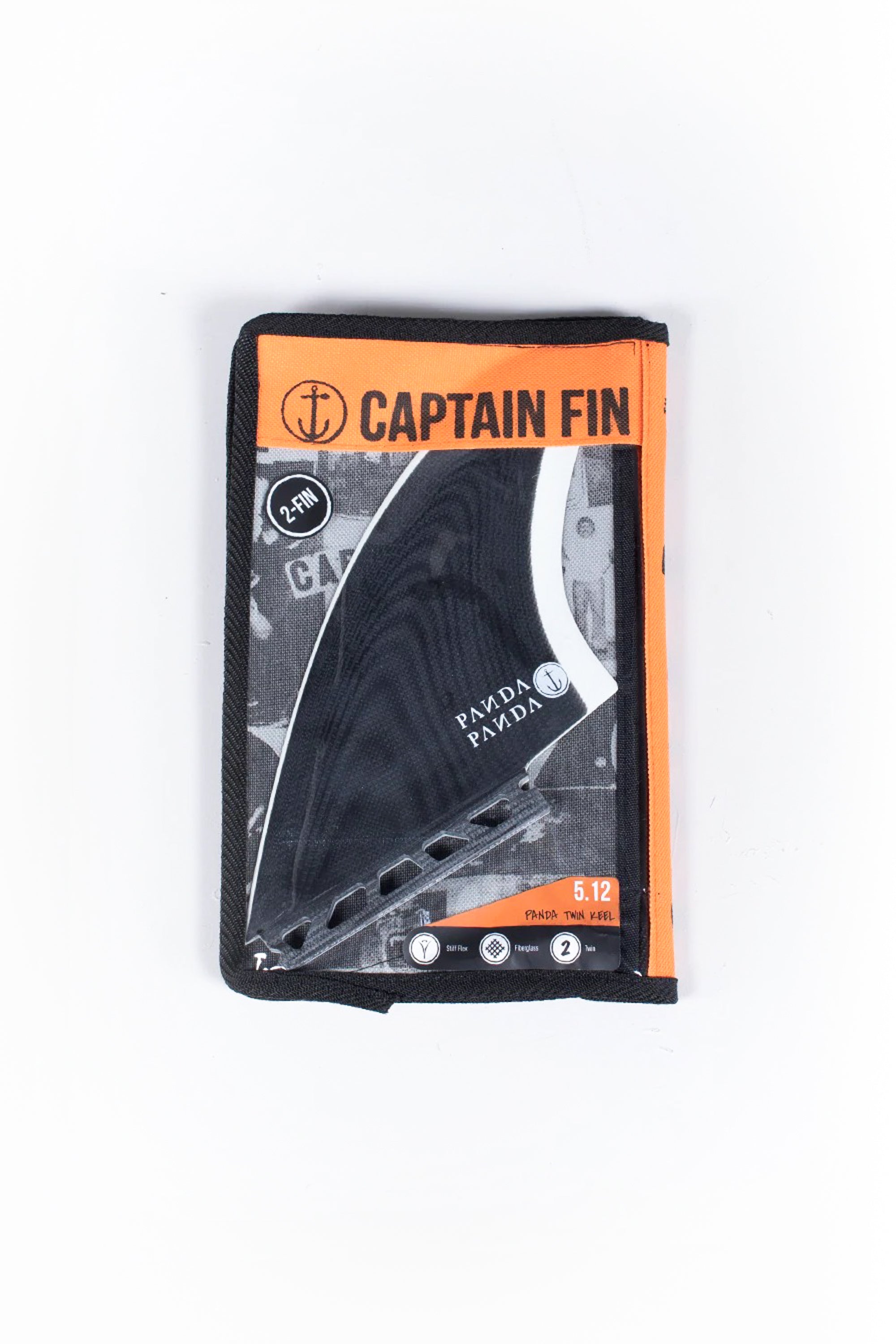 サーフィン・ボディボード CAPTAIN FIN PANDA TWIN KEEL 5.3 Panda Keel - Black/White - Single Tab - Captain Fin
