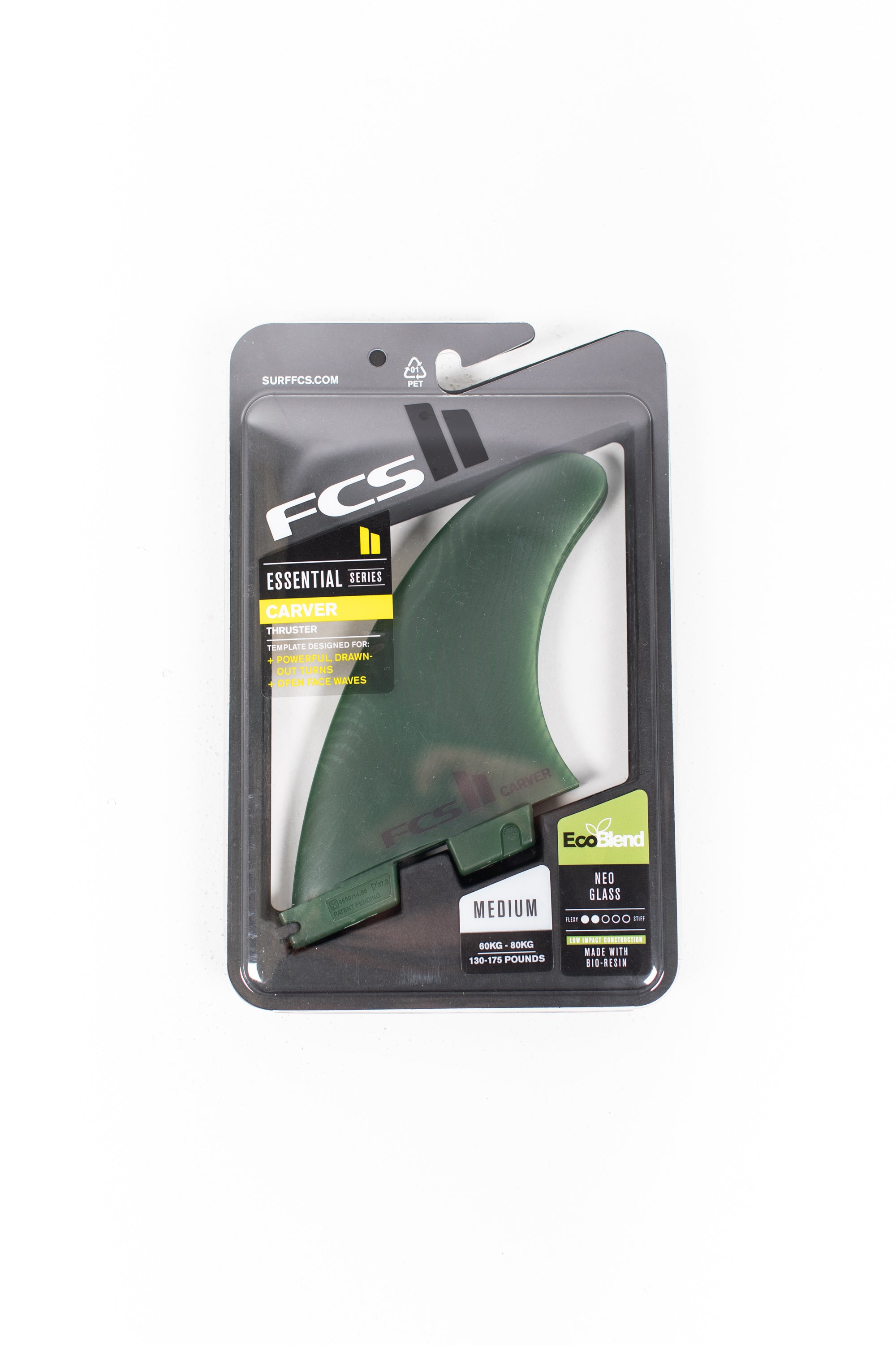 サーフィン FCS II Carver Neo Glass ECO Medium Tri F FCS II Carver Neo Glass Eco Tri Fins - Softech USA